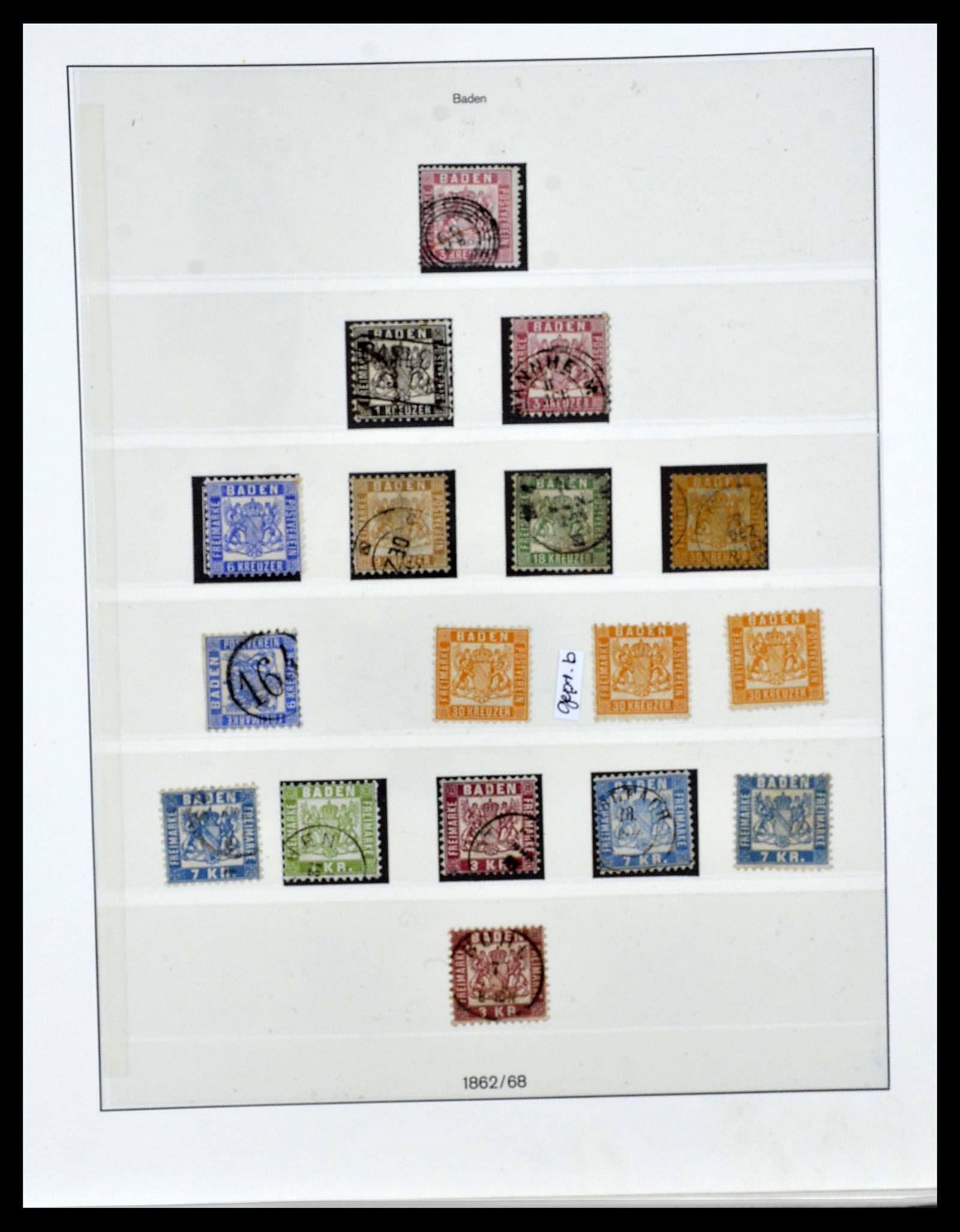 34158 003 - Postzegelverzameling 34158 Oud Duitse Staten 1850-1870.