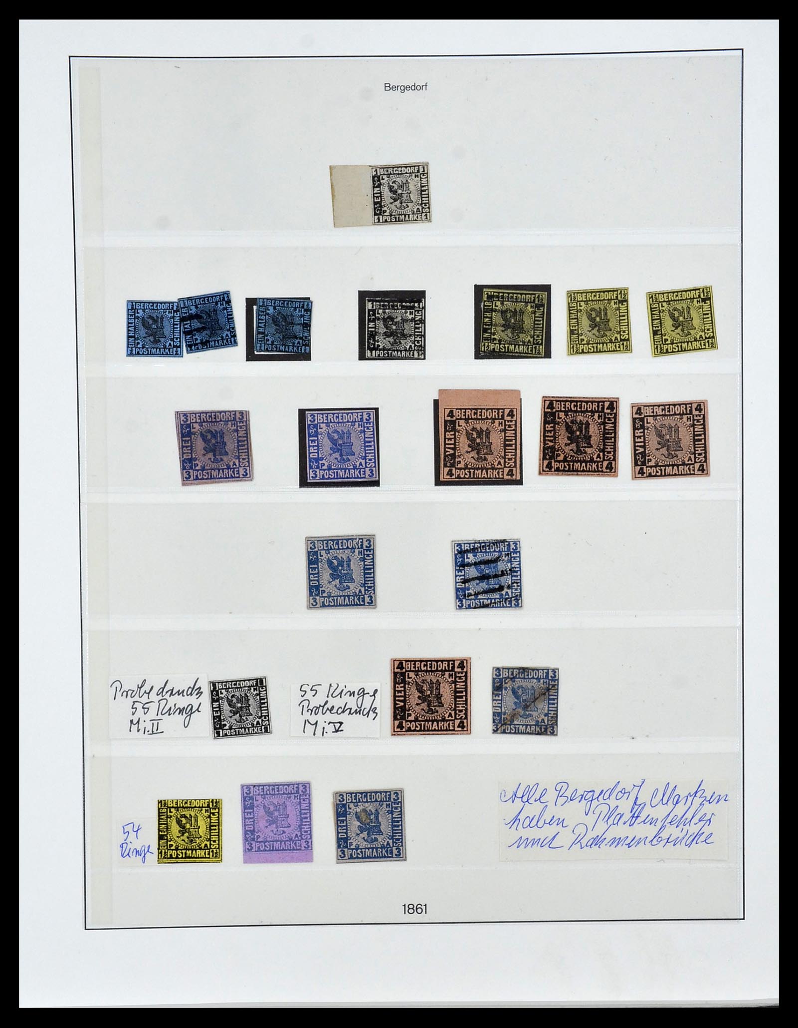 34158 005 - Postzegelverzameling 34158 Oud Duitse Staten 1850-1870.
