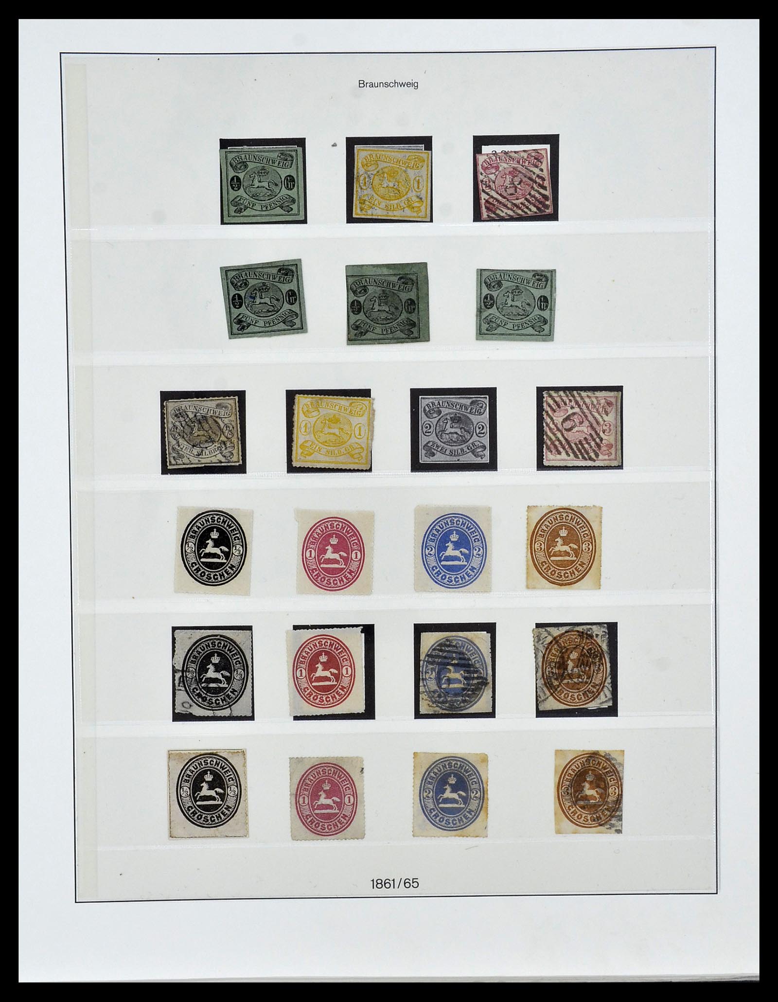 34158 007 - Postzegelverzameling 34158 Oud Duitse Staten 1850-1870.