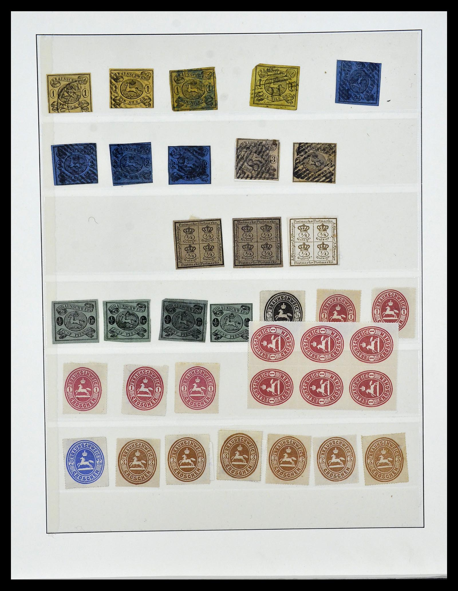 34158 008 - Postzegelverzameling 34158 Oud Duitse Staten 1850-1870.
