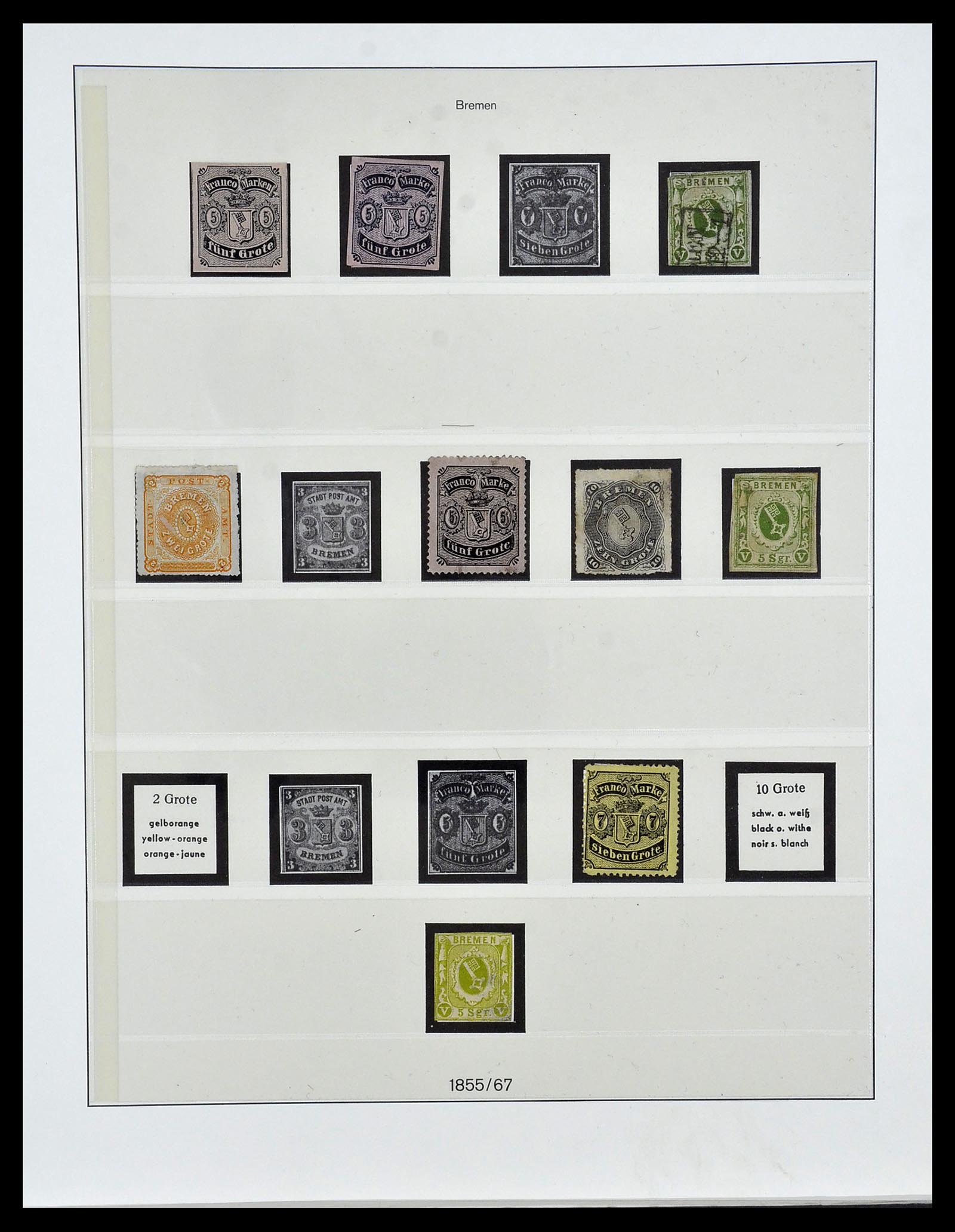 34158 010 - Postzegelverzameling 34158 Oud Duitse Staten 1850-1870.