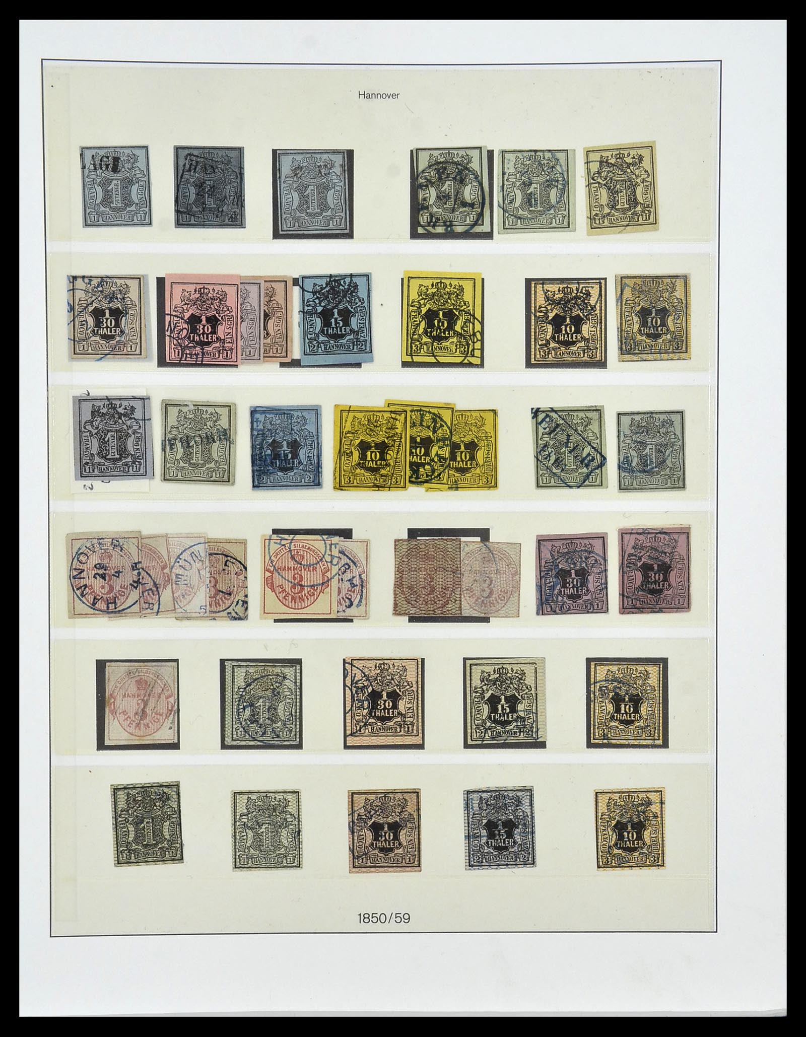 34158 013 - Postzegelverzameling 34158 Oud Duitse Staten 1850-1870.