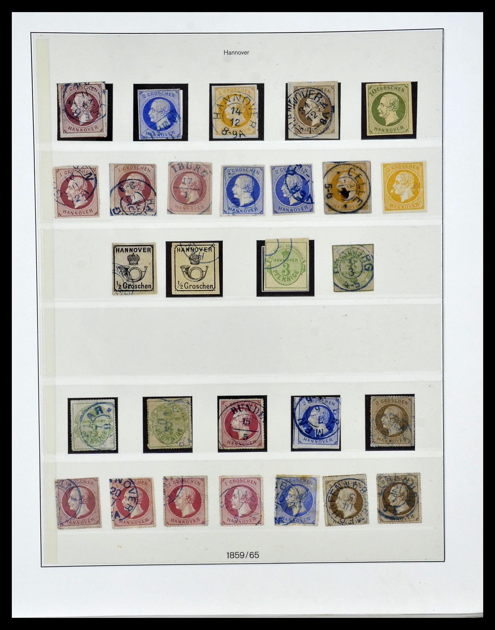 34158 014 - Postzegelverzameling 34158 Oud Duitse Staten 1850-1870.