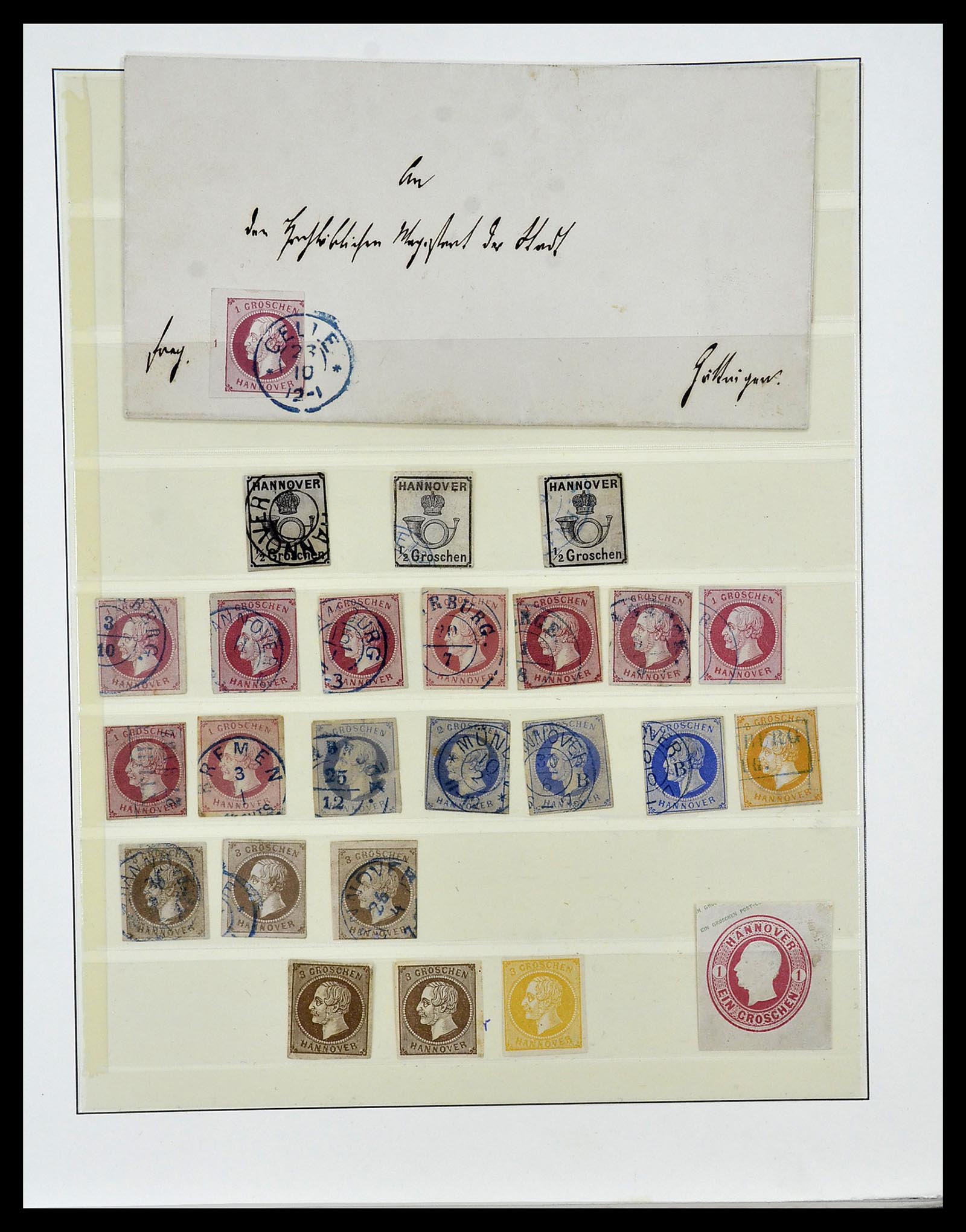 34158 015 - Postzegelverzameling 34158 Oud Duitse Staten 1850-1870.