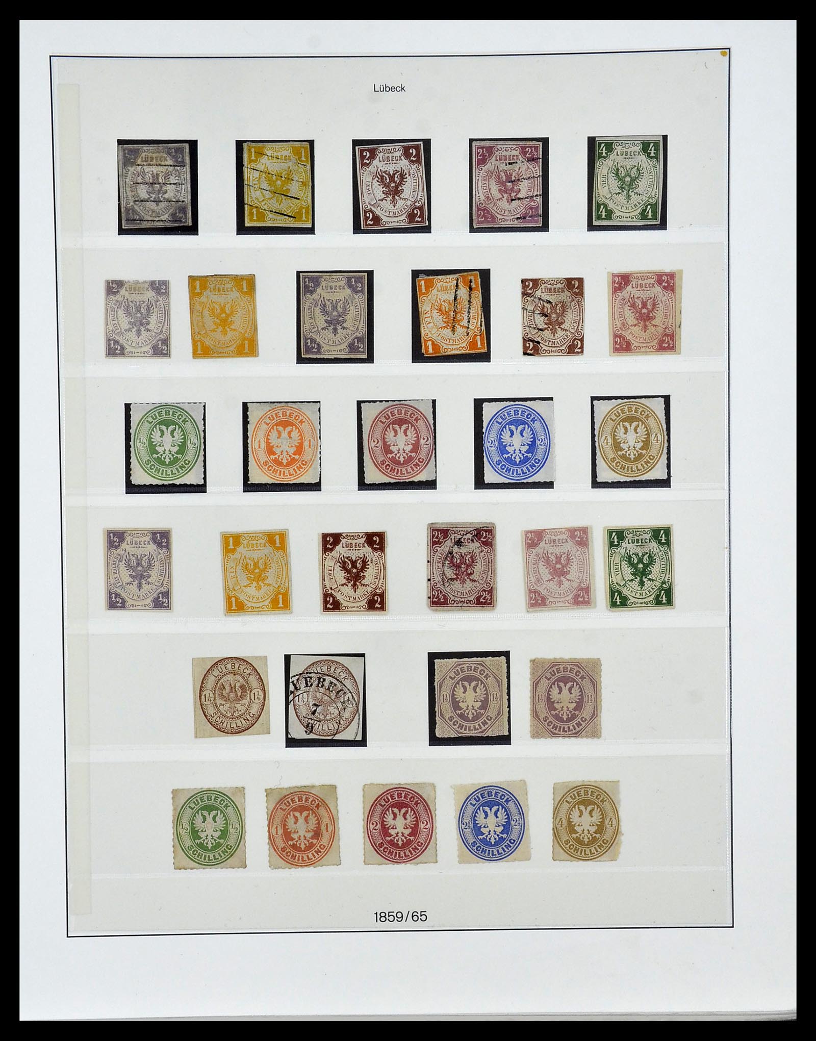34158 018 - Postzegelverzameling 34158 Oud Duitse Staten 1850-1870.