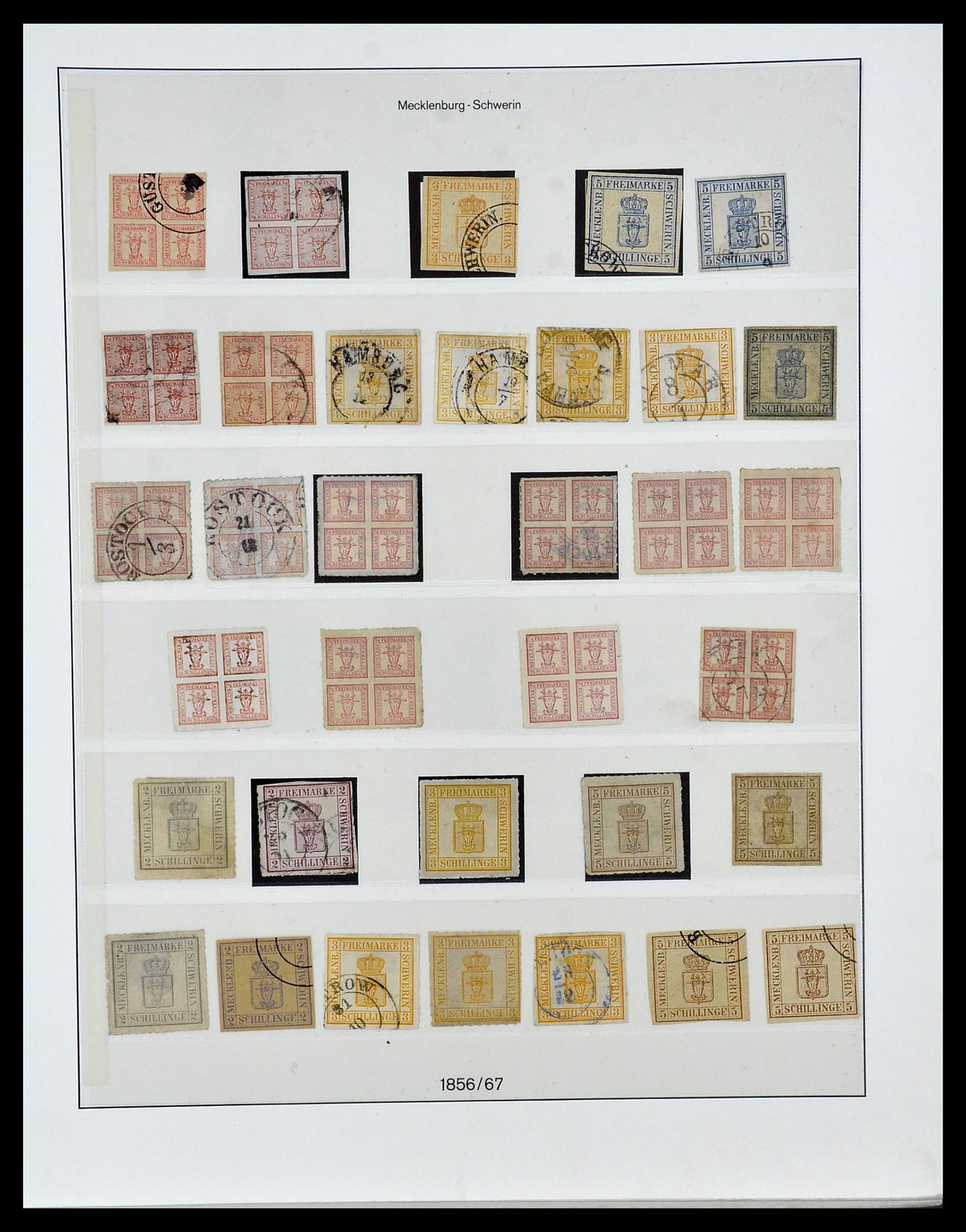 34158 019 - Postzegelverzameling 34158 Oud Duitse Staten 1850-1870.