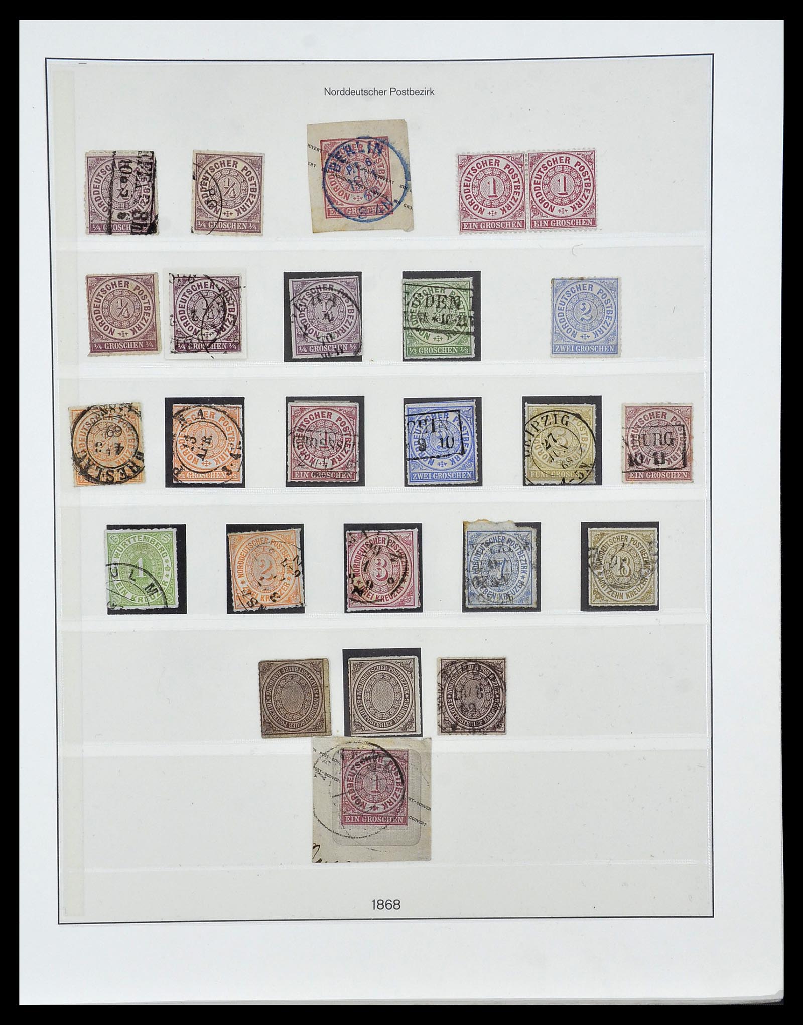 34158 021 - Postzegelverzameling 34158 Oud Duitse Staten 1850-1870.
