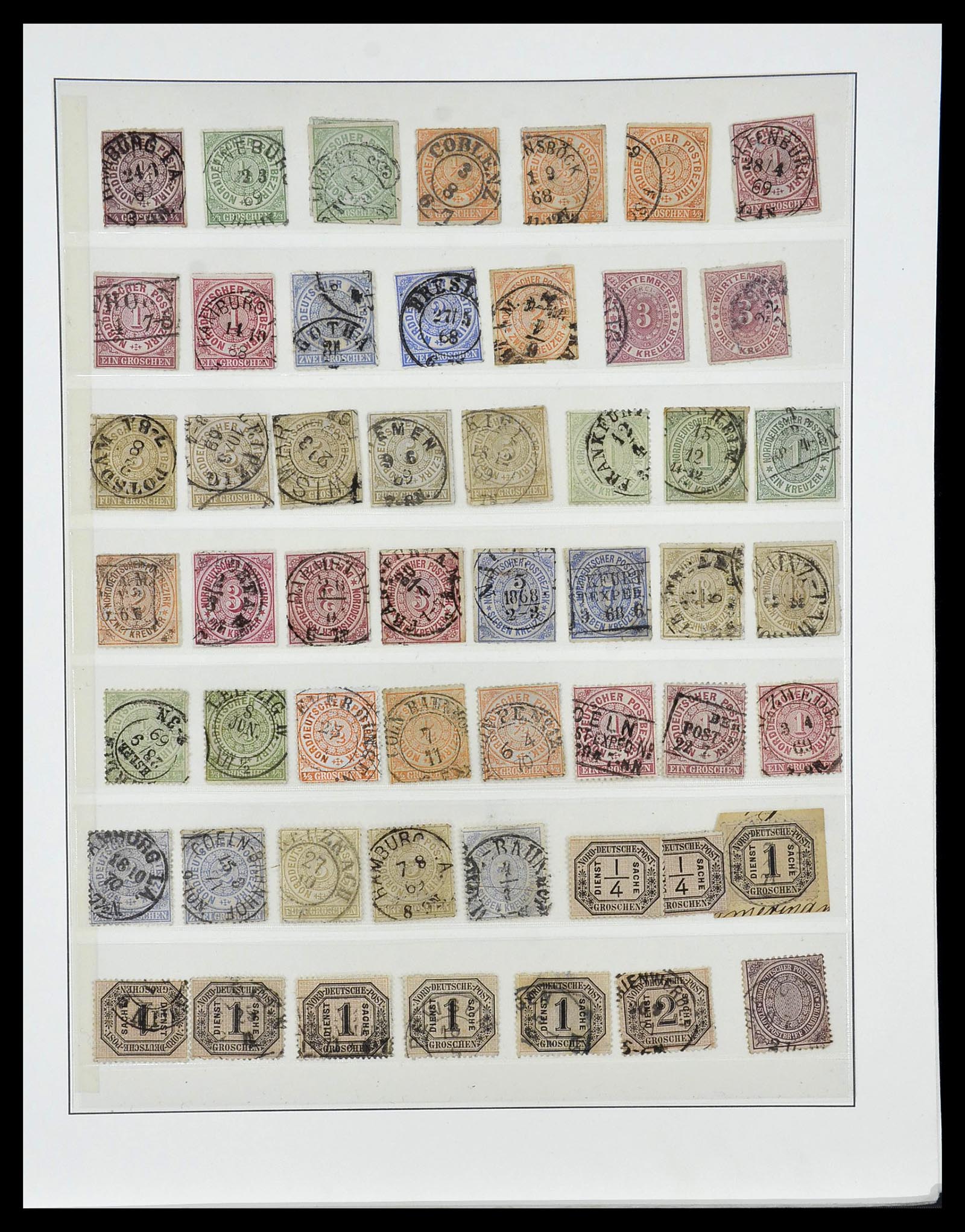 34158 024 - Postzegelverzameling 34158 Oud Duitse Staten 1850-1870.