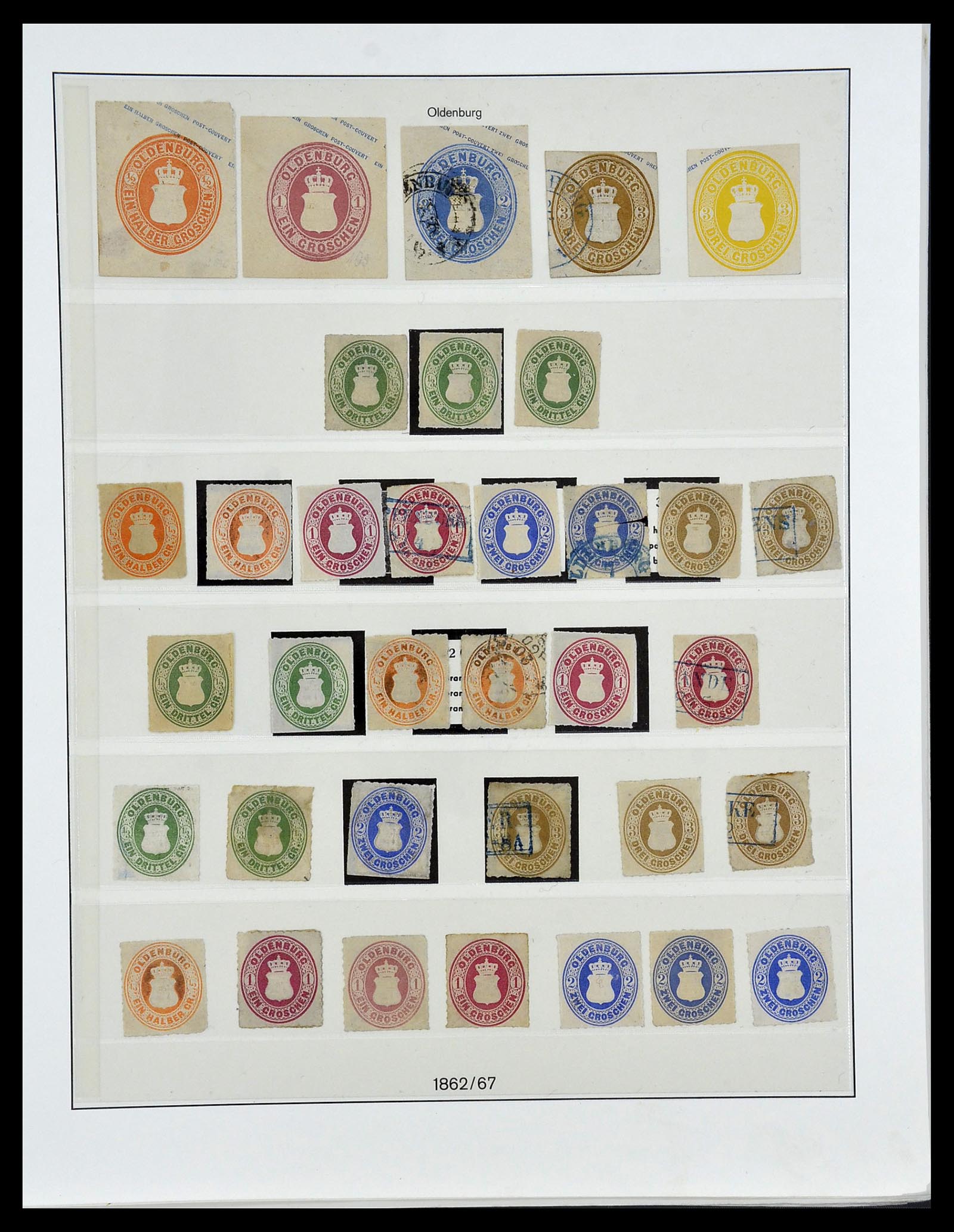 34158 027 - Postzegelverzameling 34158 Oud Duitse Staten 1850-1870.