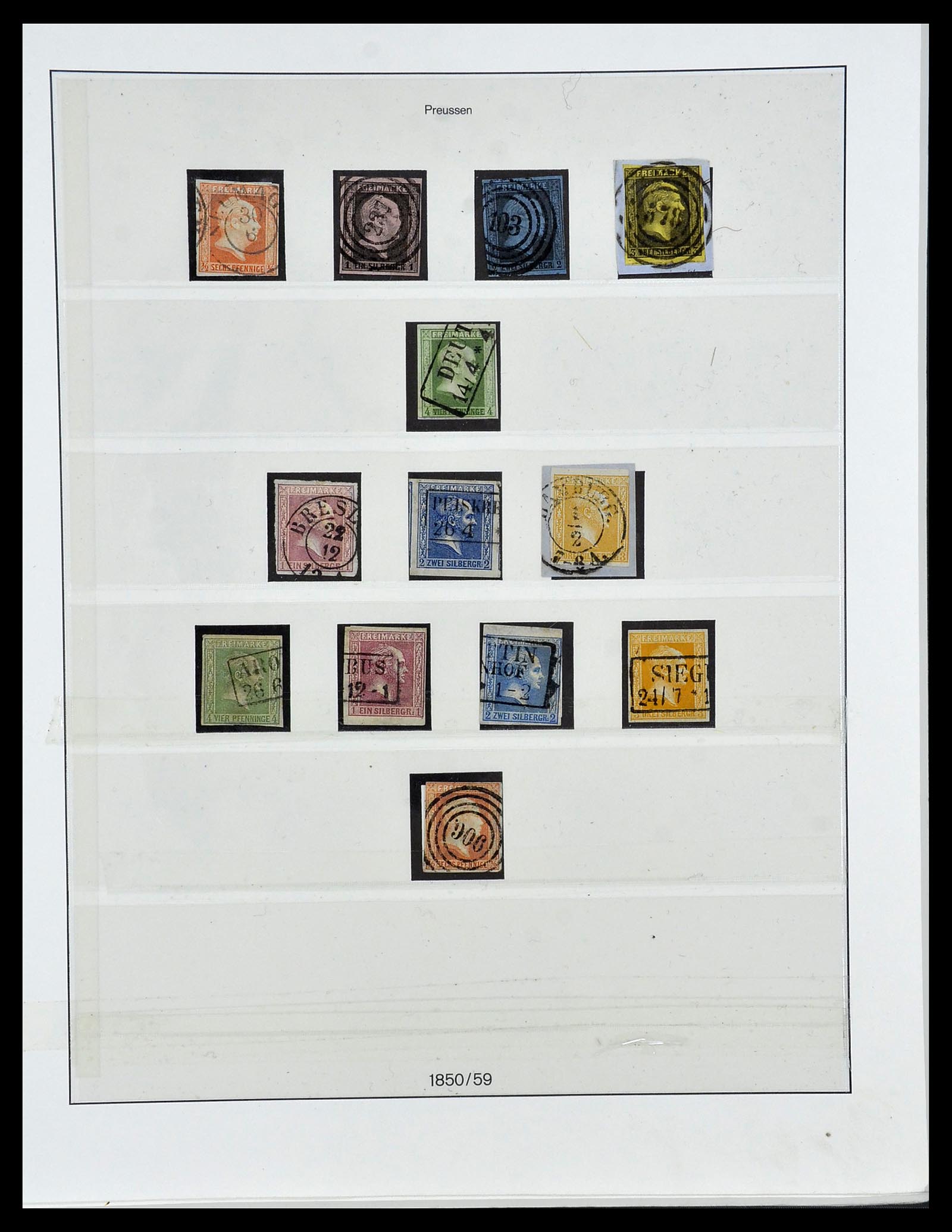34158 028 - Postzegelverzameling 34158 Oud Duitse Staten 1850-1870.