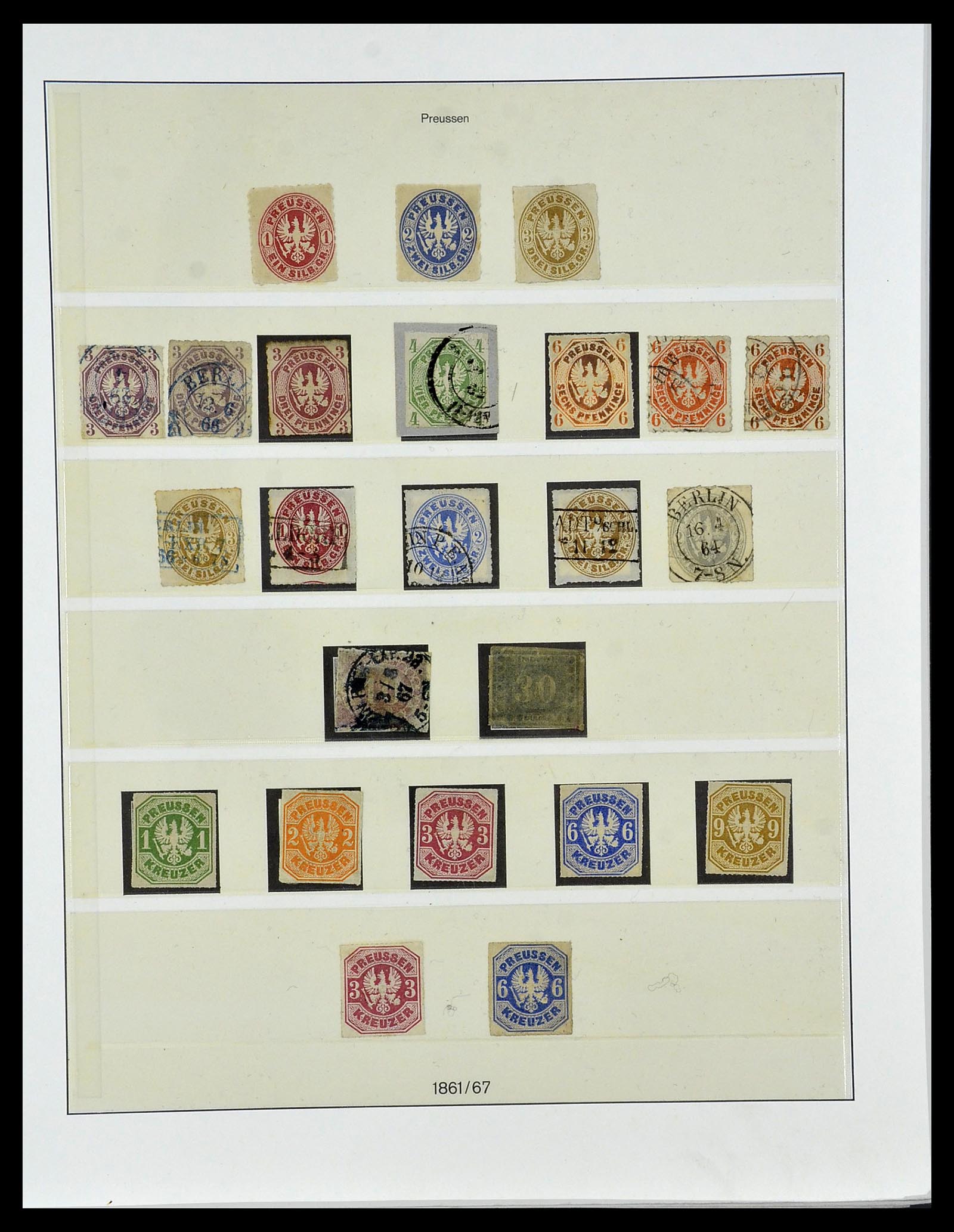 34158 029 - Postzegelverzameling 34158 Oud Duitse Staten 1850-1870.