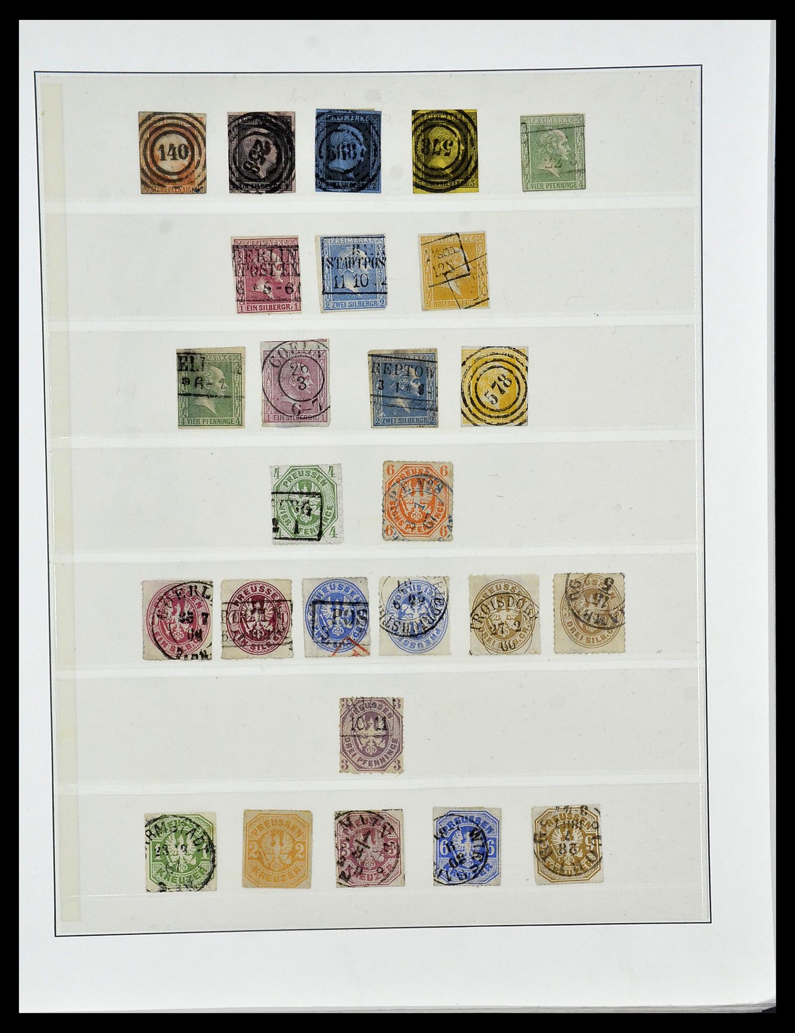 34158 032 - Postzegelverzameling 34158 Oud Duitse Staten 1850-1870.