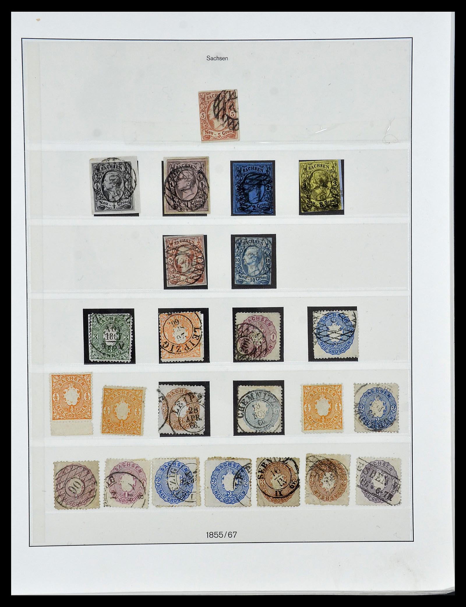 34158 034 - Postzegelverzameling 34158 Oud Duitse Staten 1850-1870.