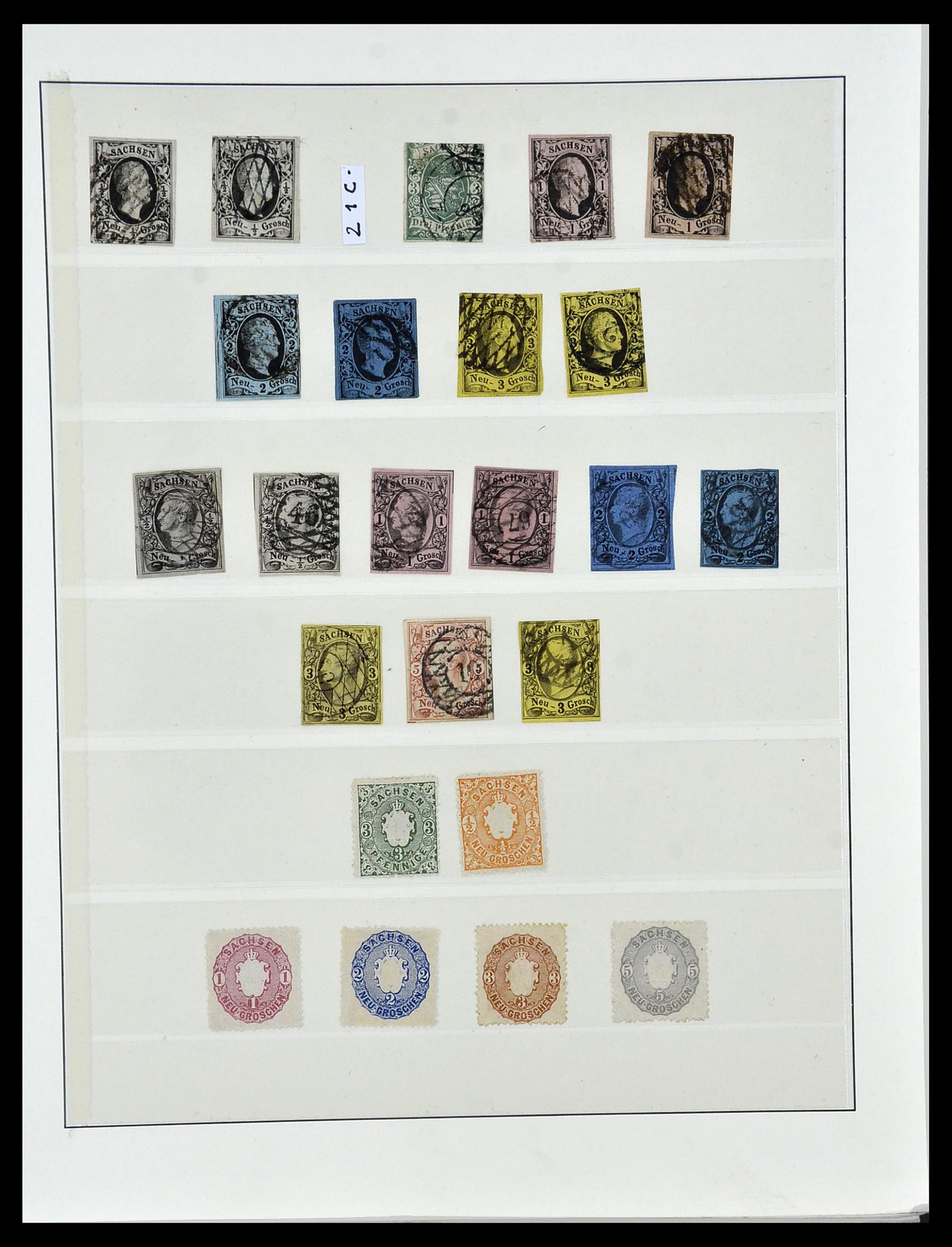 34158 037 - Postzegelverzameling 34158 Oud Duitse Staten 1850-1870.