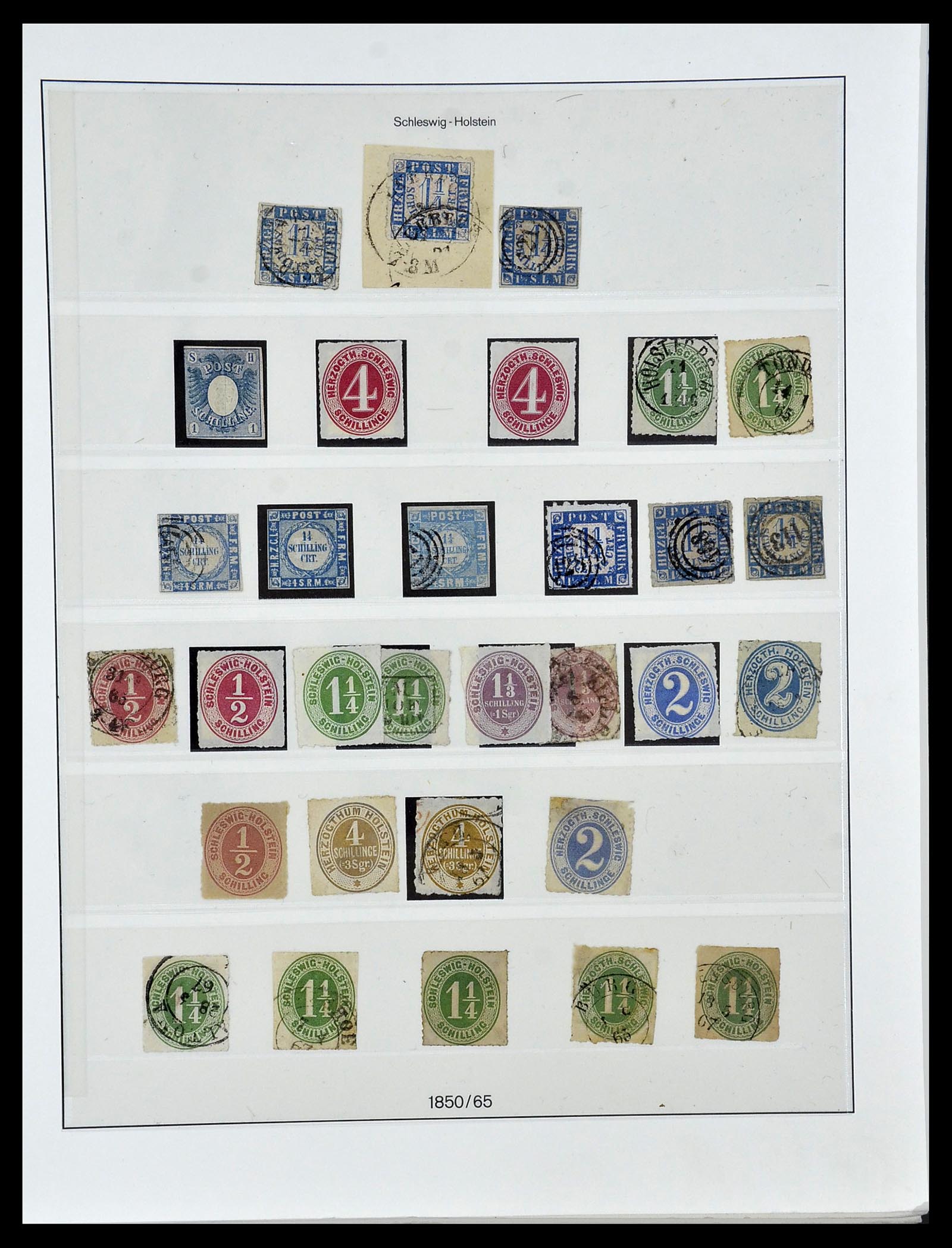 34158 038 - Postzegelverzameling 34158 Oud Duitse Staten 1850-1870.