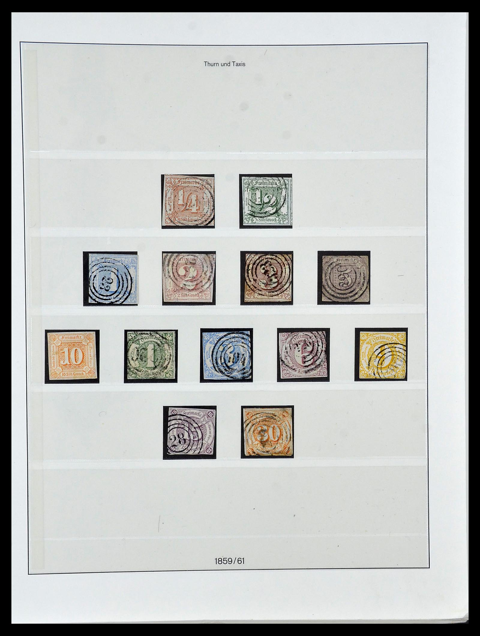 34158 041 - Postzegelverzameling 34158 Oud Duitse Staten 1850-1870.