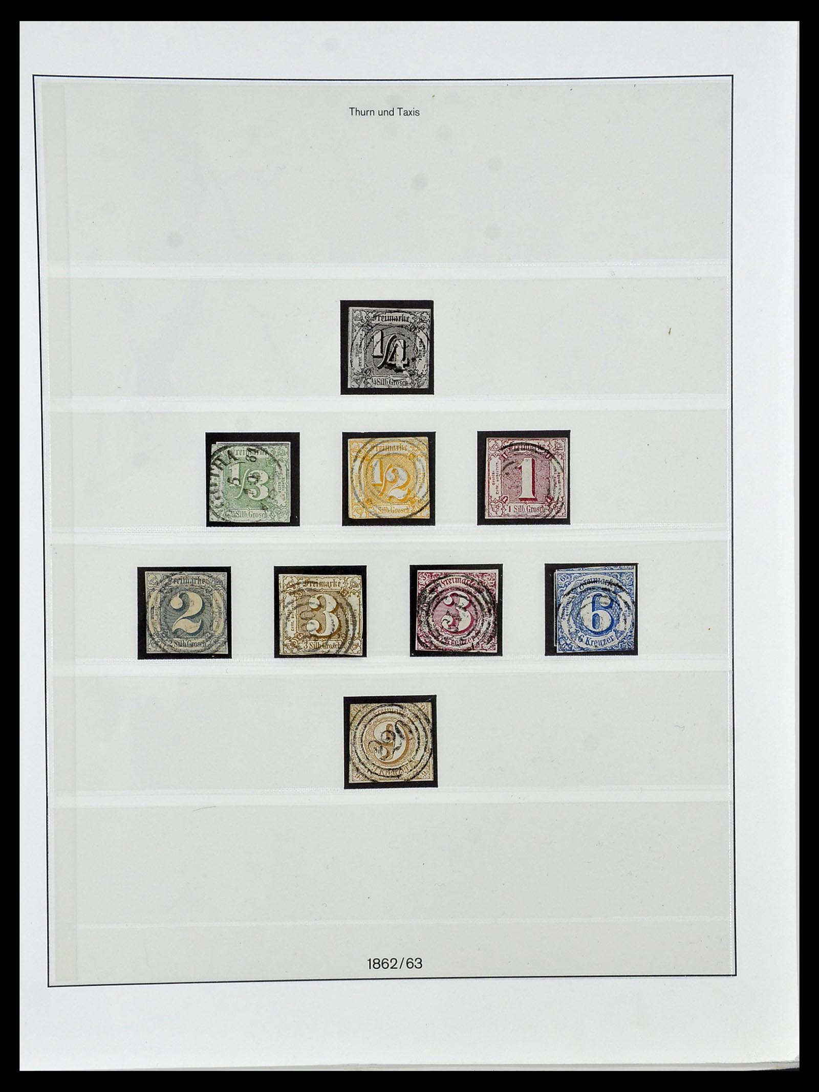 34158 043 - Postzegelverzameling 34158 Oud Duitse Staten 1850-1870.