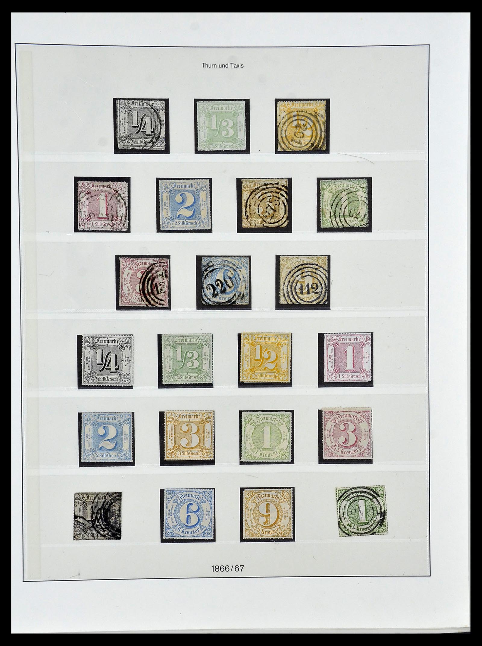 34158 044 - Postzegelverzameling 34158 Oud Duitse Staten 1850-1870.