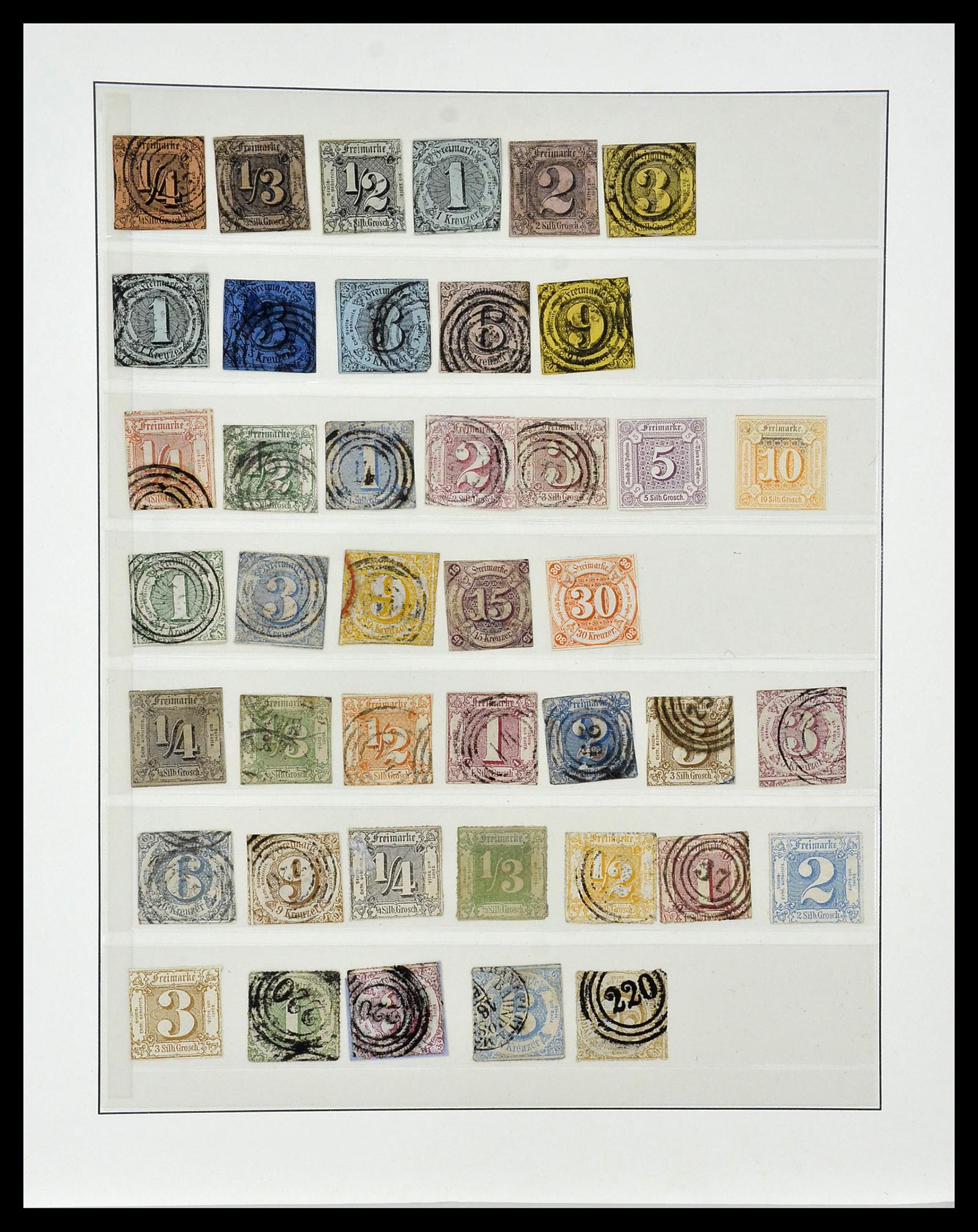 34158 045 - Postzegelverzameling 34158 Oud Duitse Staten 1850-1870.