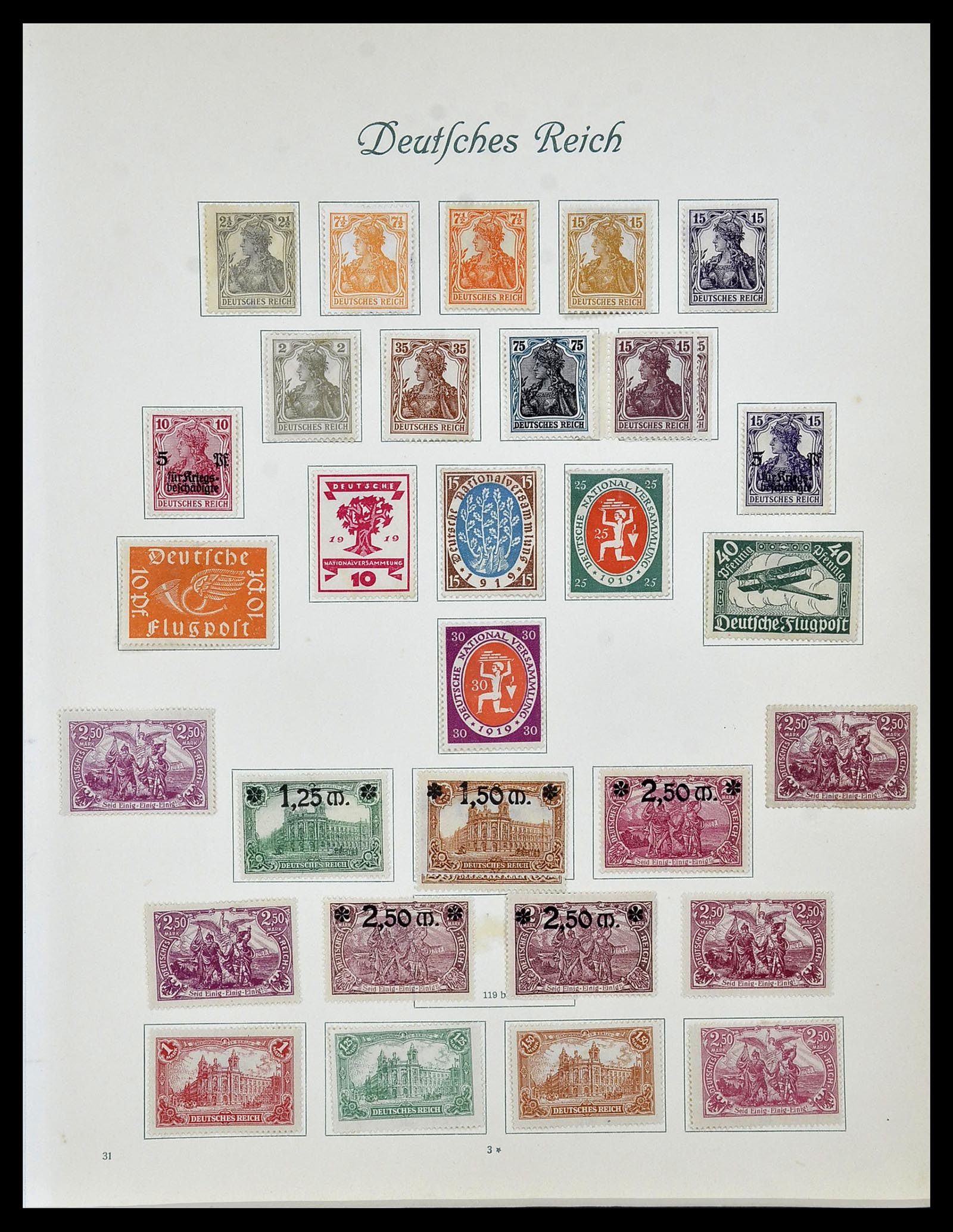 34160 010 - Postzegelverzameling 34160 Duitse Rijk 1872-1931.