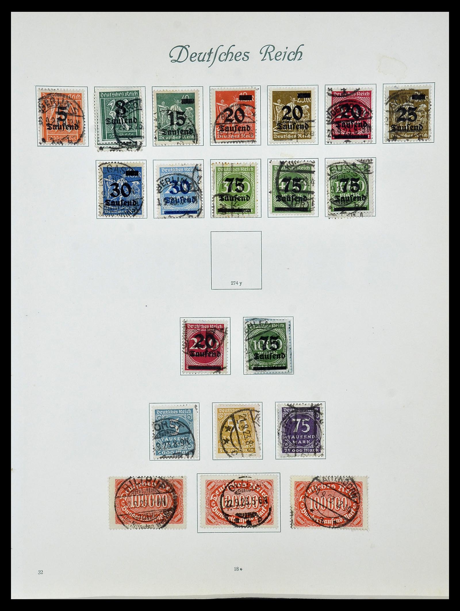 34160 032 - Stamp collection 34160 German Reich 1872-1931.