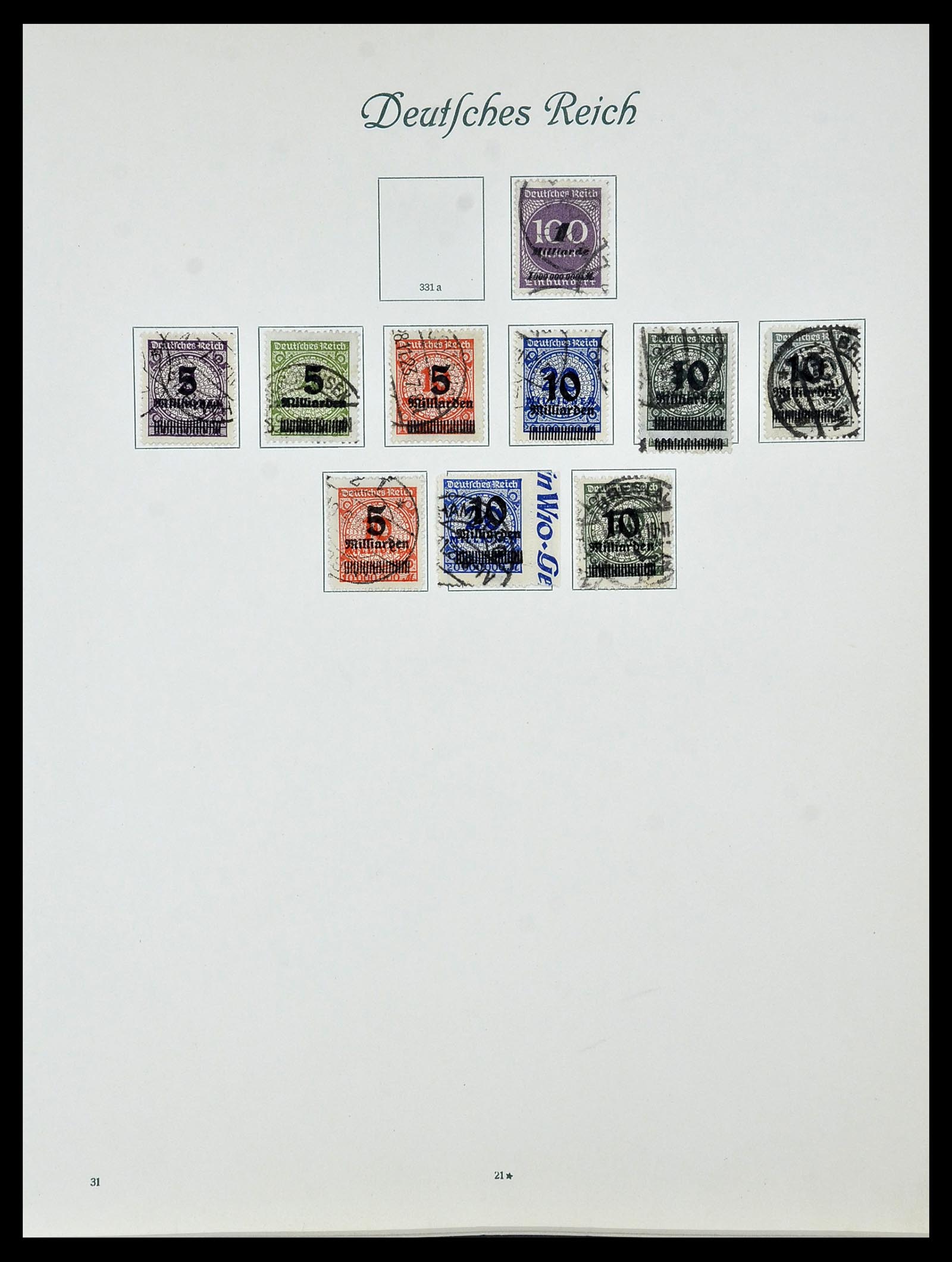 34160 037 - Stamp collection 34160 German Reich 1872-1931.