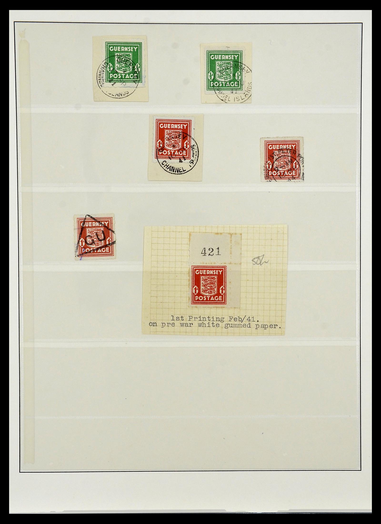 34161 004 - Postzegelverzameling 34161 Duitse bezetting kanaaleilanden 1940-1945.