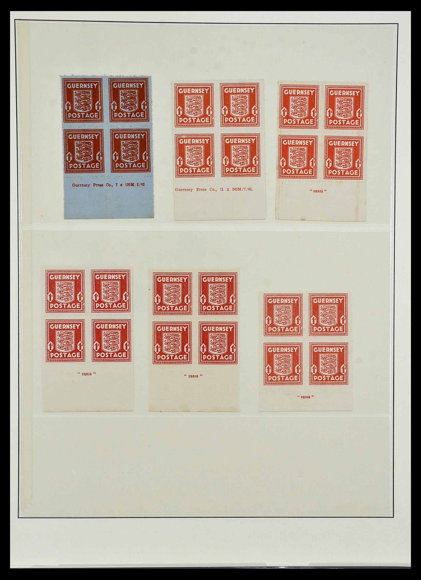 34161 008 - Postzegelverzameling 34161 Duitse bezetting kanaaleilanden 1940-1945.