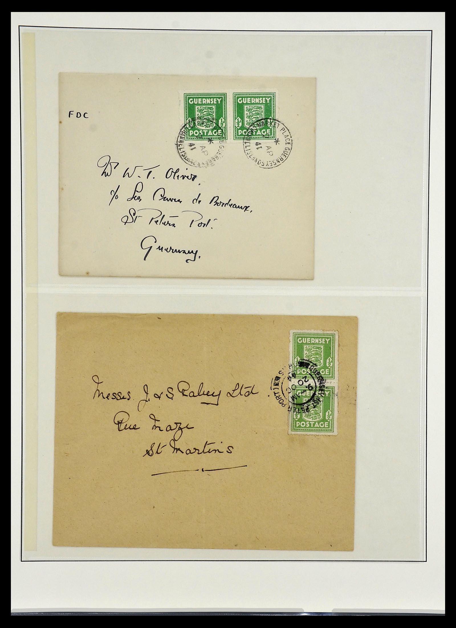 34161 012 - Postzegelverzameling 34161 Duitse bezetting kanaaleilanden 1940-1945.
