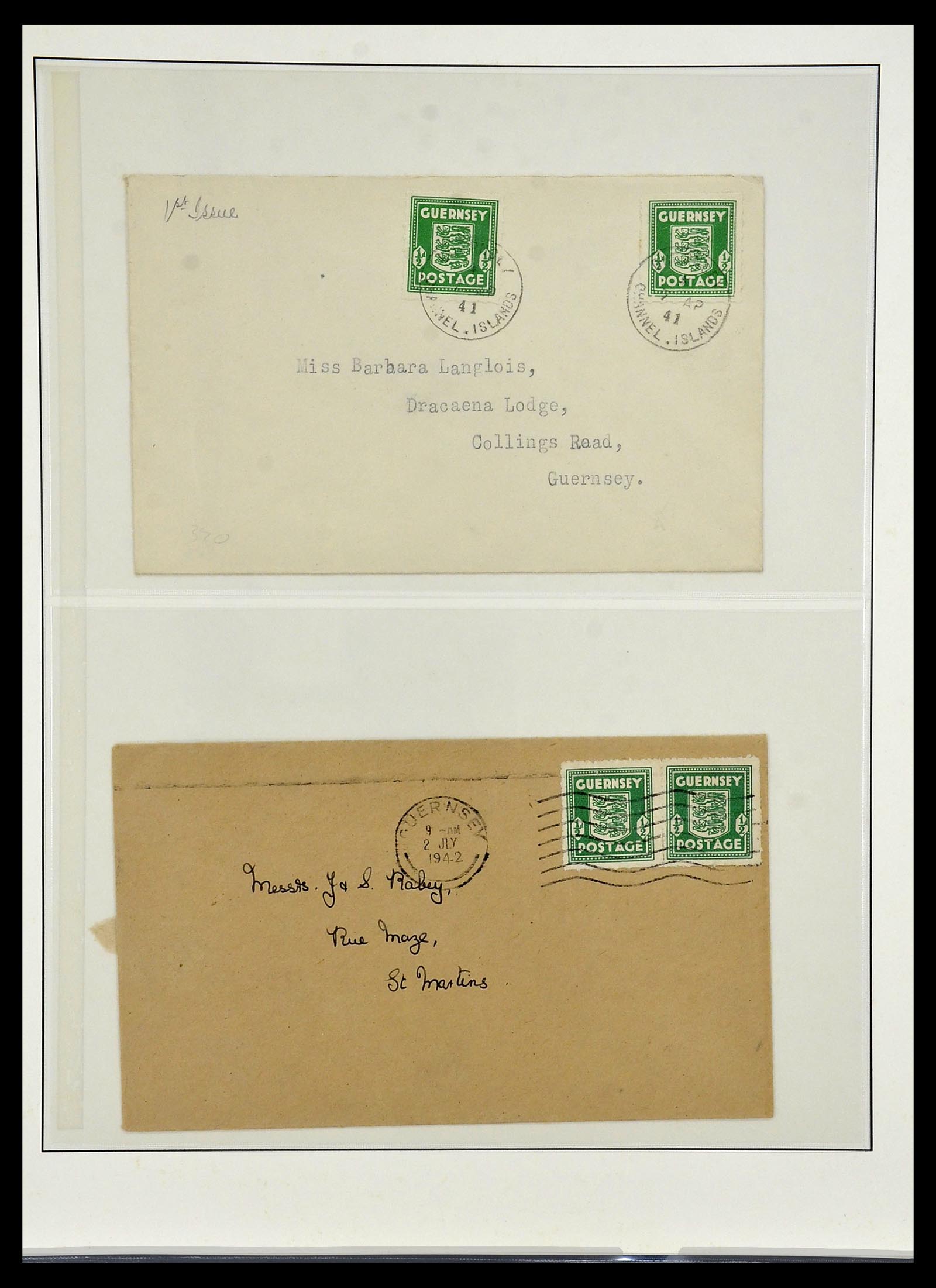 34161 013 - Postzegelverzameling 34161 Duitse bezetting kanaaleilanden 1940-1945.