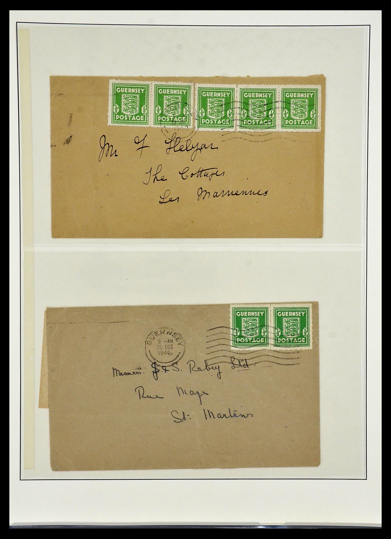 34161 014 - Postzegelverzameling 34161 Duitse bezetting kanaaleilanden 1940-1945.