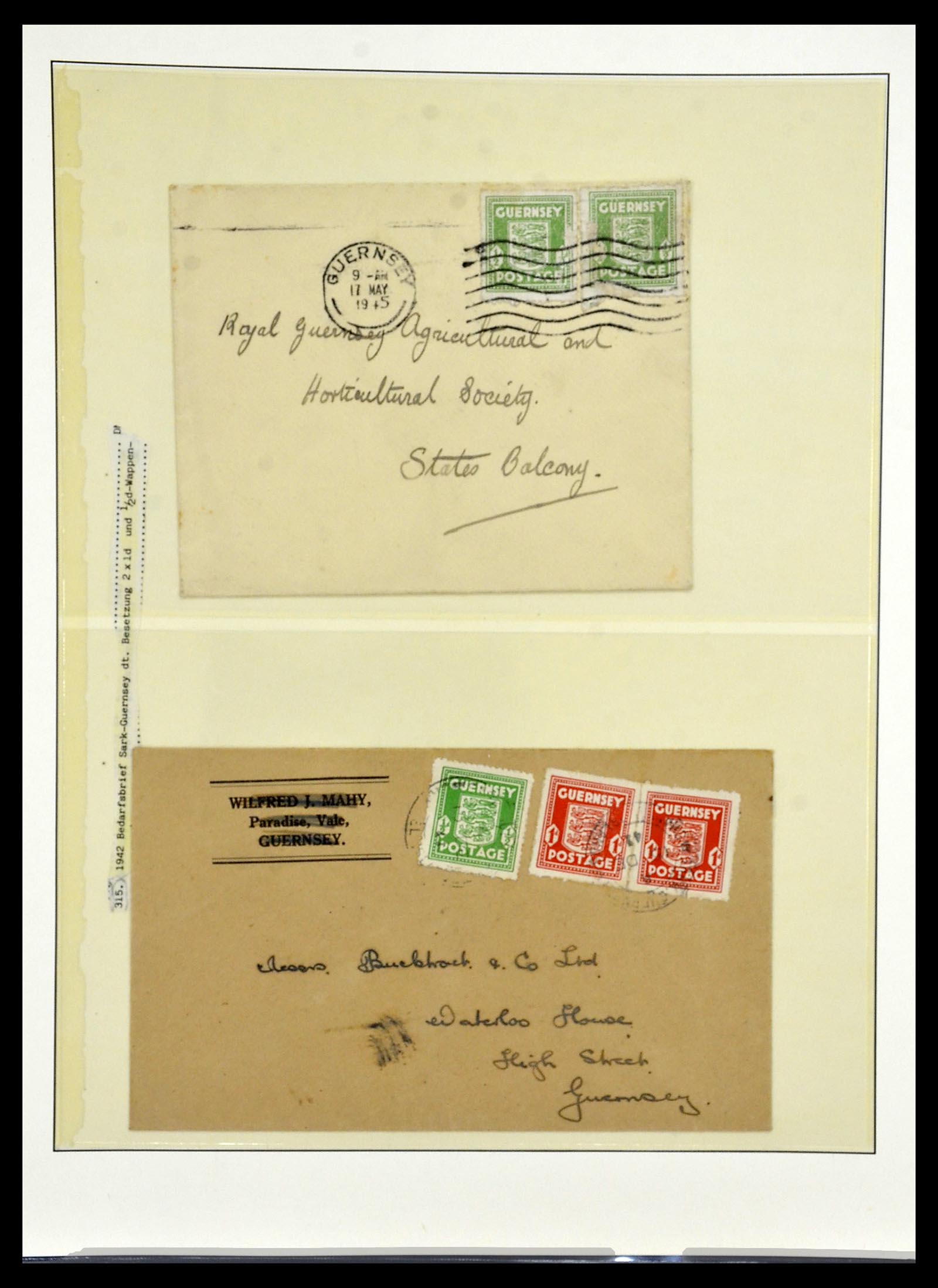 34161 015 - Postzegelverzameling 34161 Duitse bezetting kanaaleilanden 1940-1945.