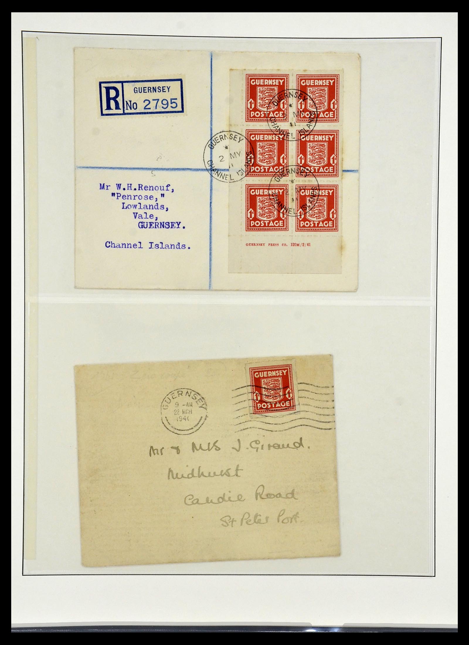 34161 017 - Postzegelverzameling 34161 Duitse bezetting kanaaleilanden 1940-1945.