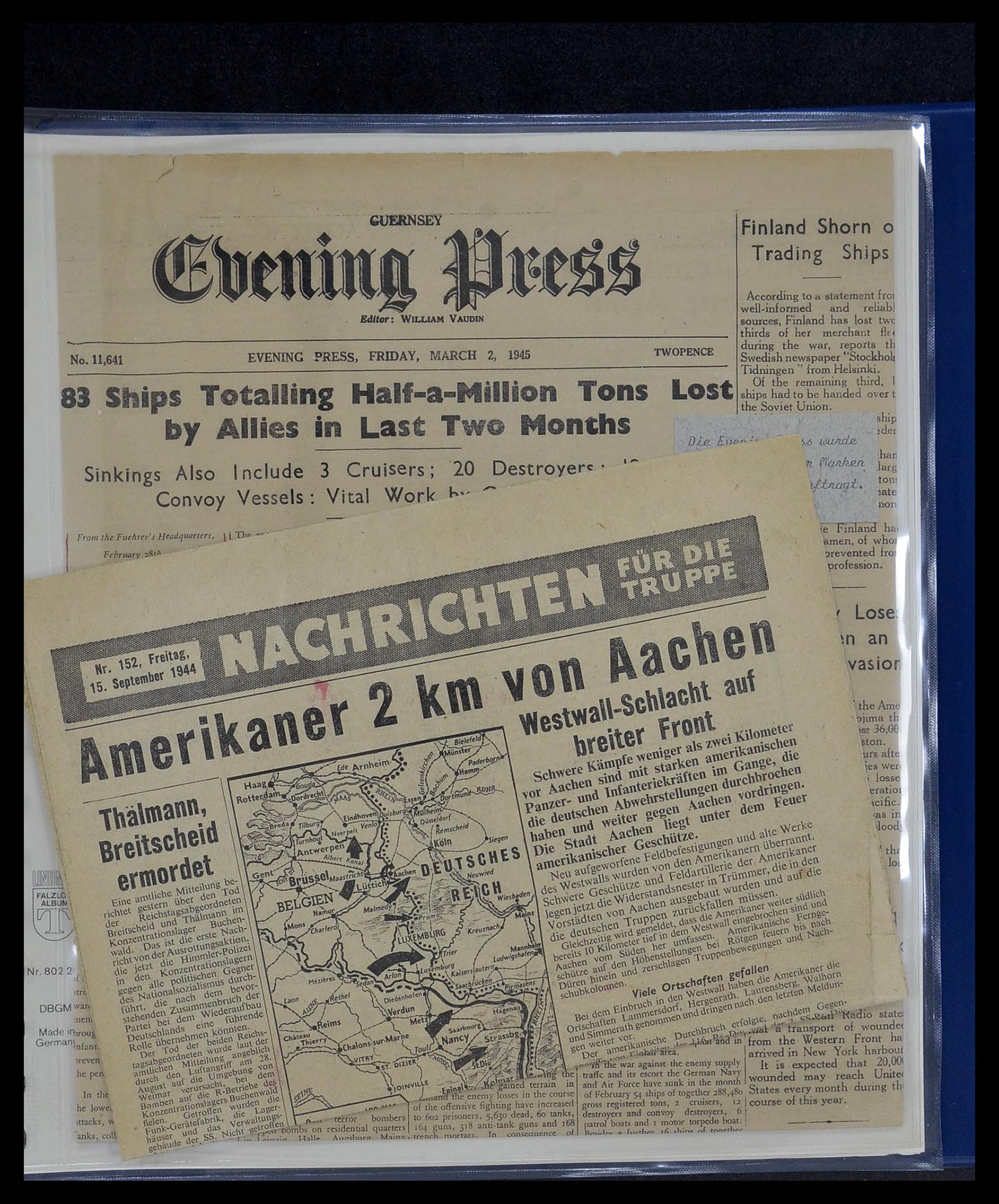 34161 021 - Postzegelverzameling 34161 Duitse bezetting kanaaleilanden 1940-1945.