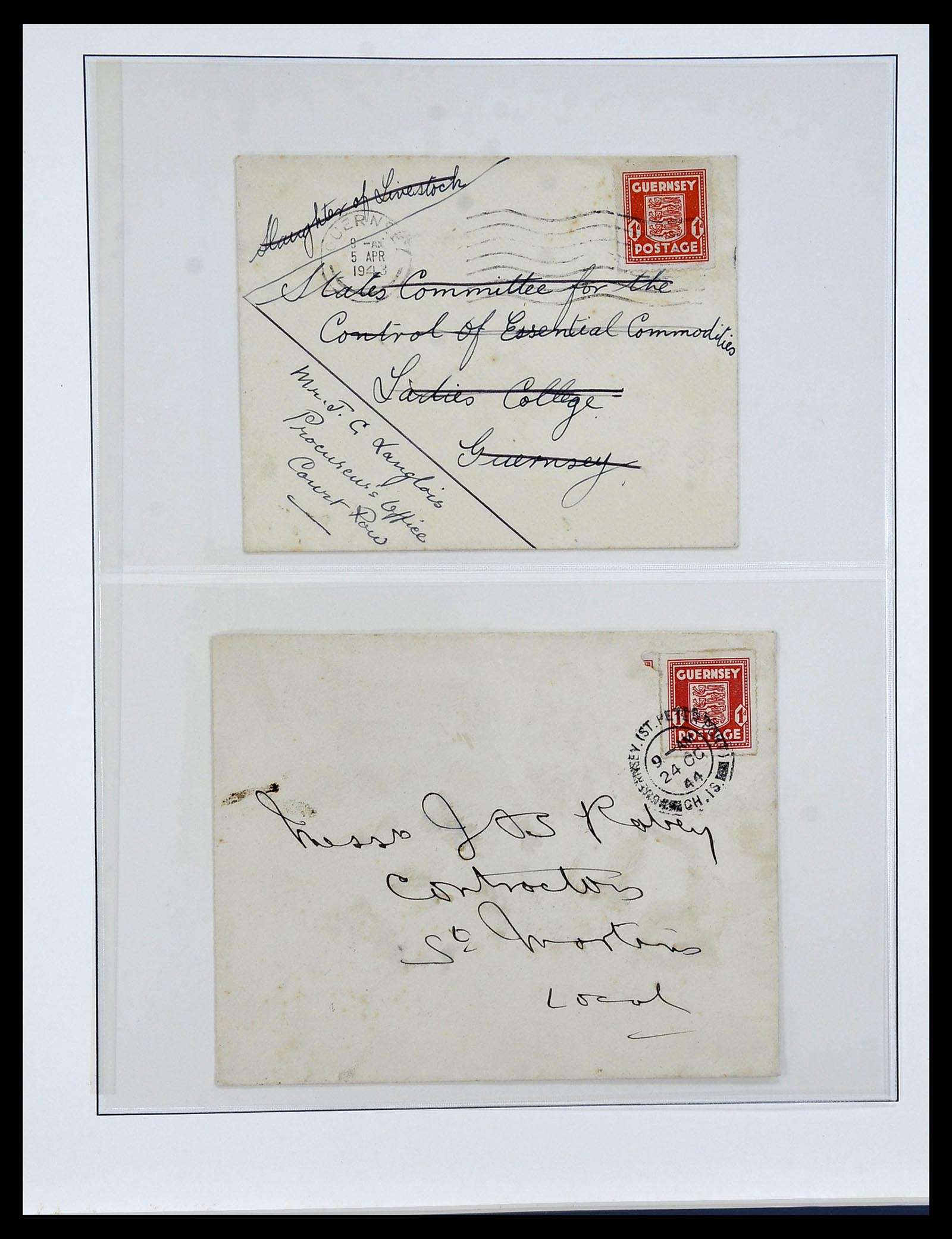 34161 024 - Postzegelverzameling 34161 Duitse bezetting kanaaleilanden 1940-1945.