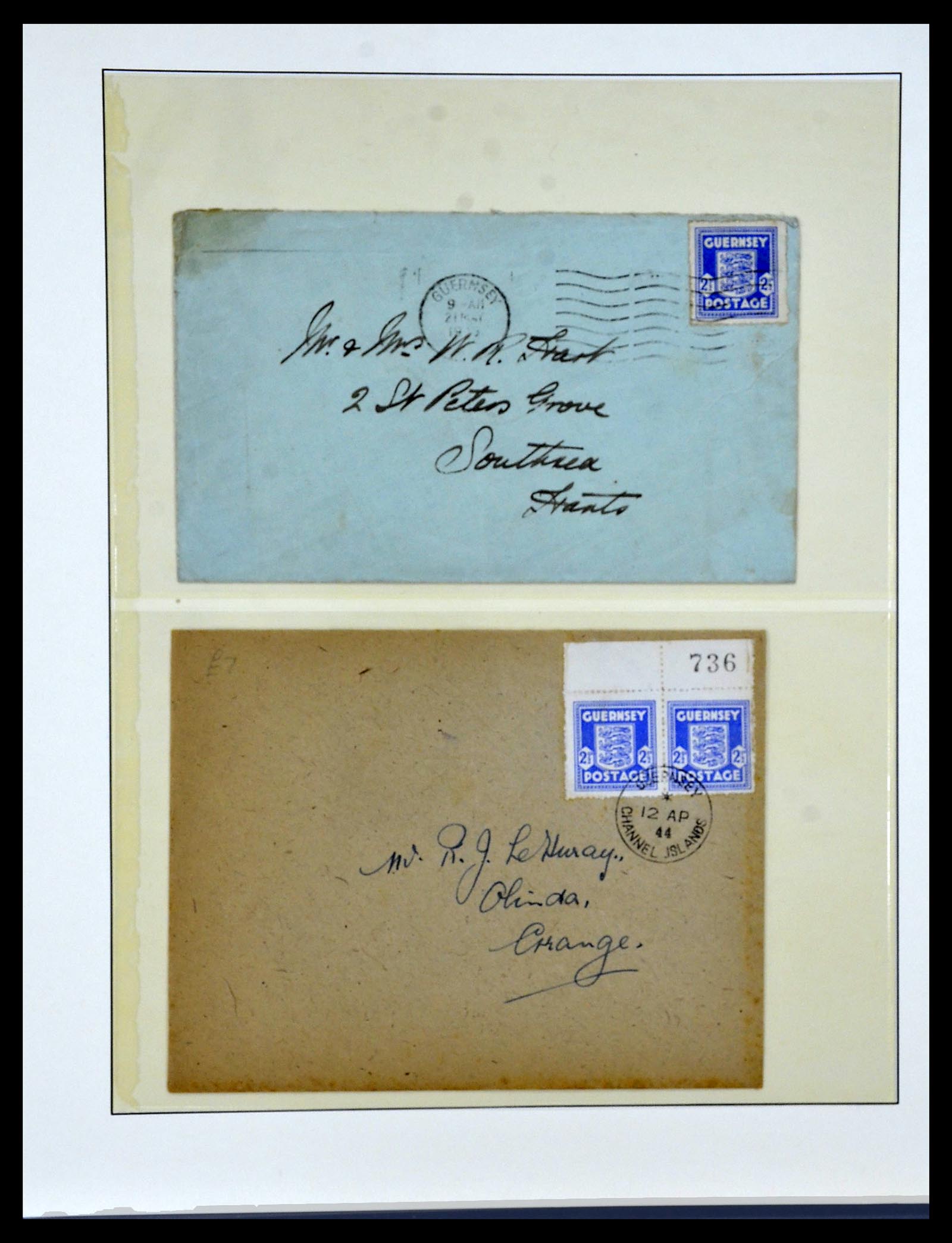 34161 028 - Postzegelverzameling 34161 Duitse bezetting kanaaleilanden 1940-1945.