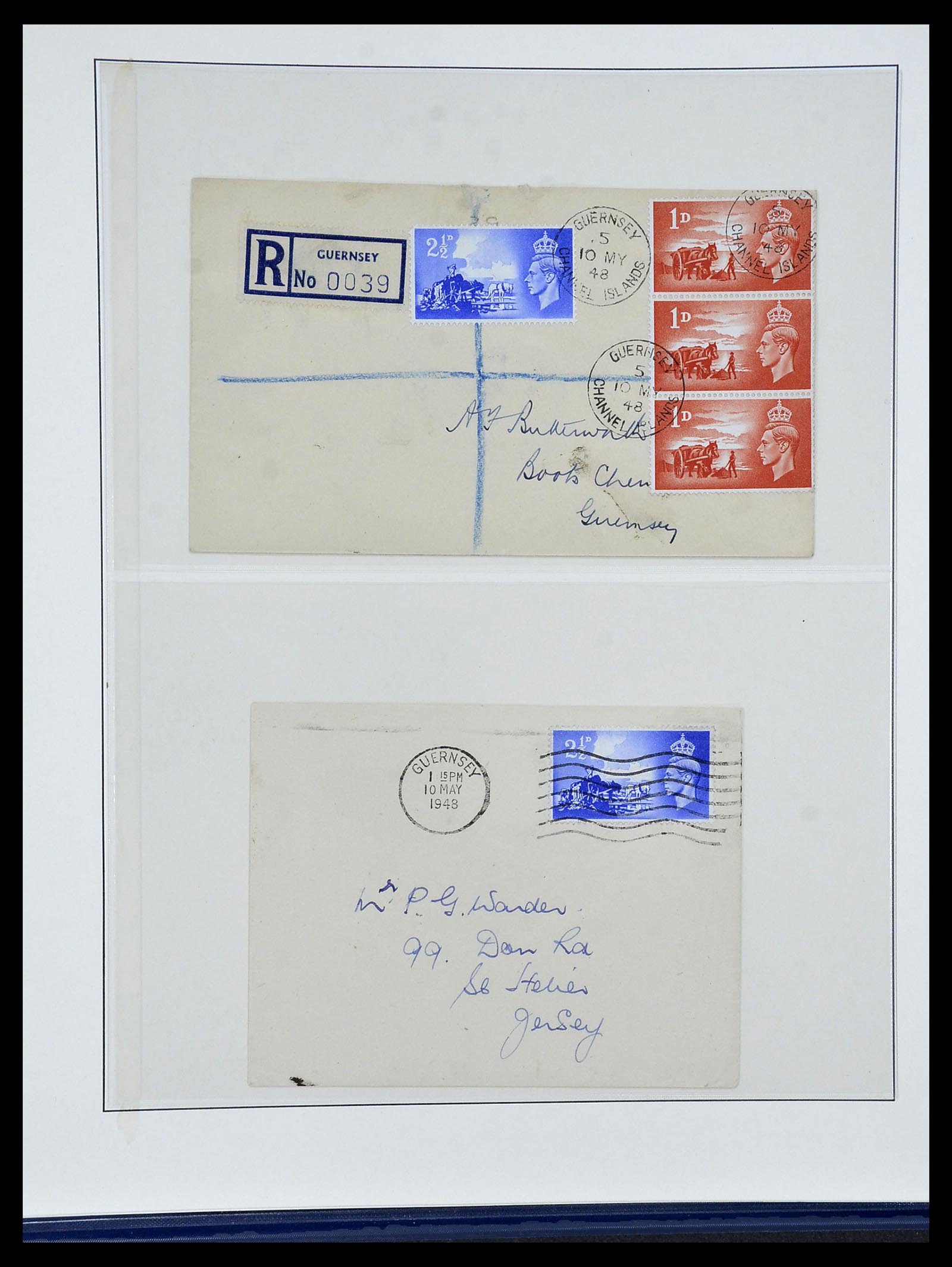 34161 034 - Postzegelverzameling 34161 Duitse bezetting kanaaleilanden 1940-1945.