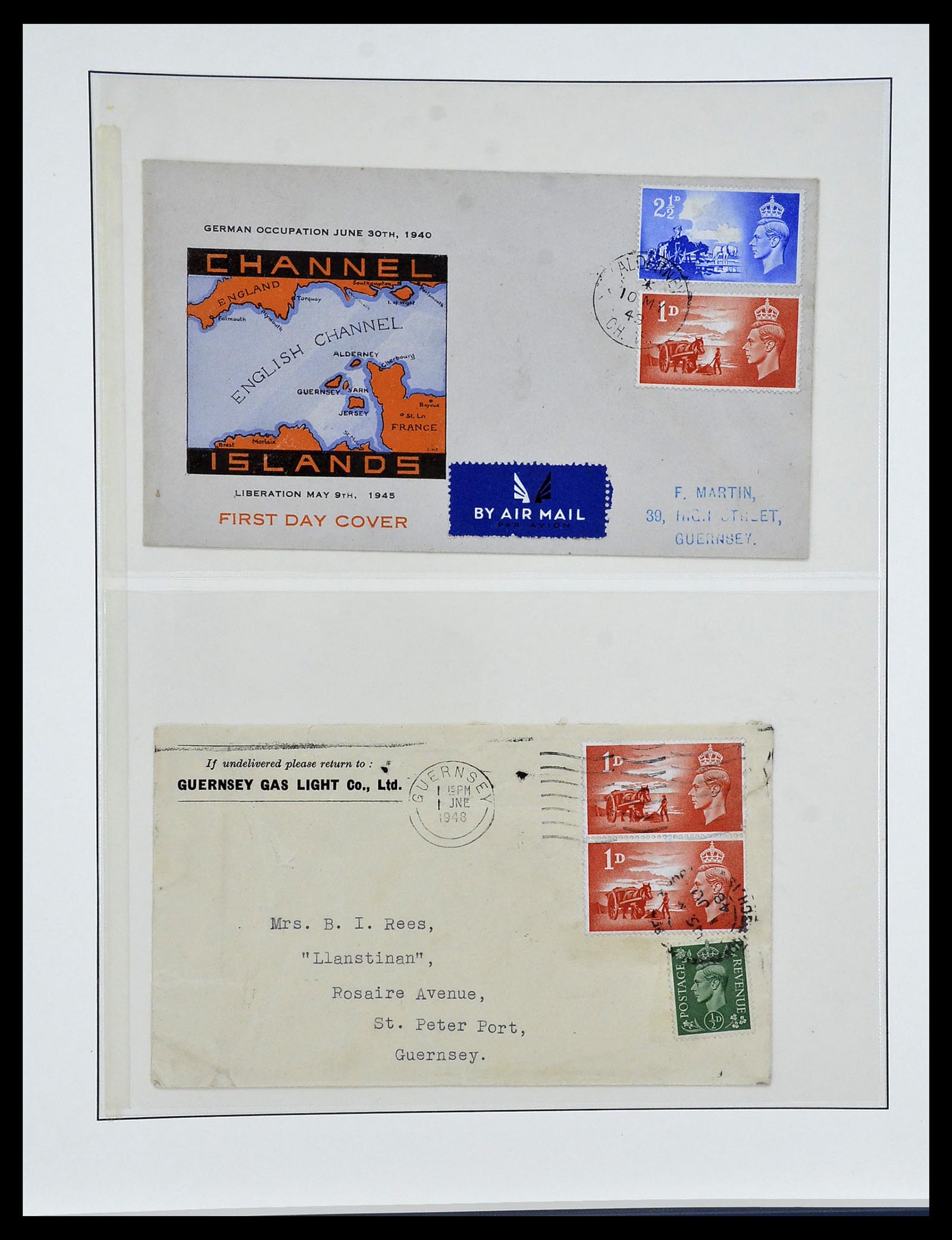 34161 035 - Postzegelverzameling 34161 Duitse bezetting kanaaleilanden 1940-1945.