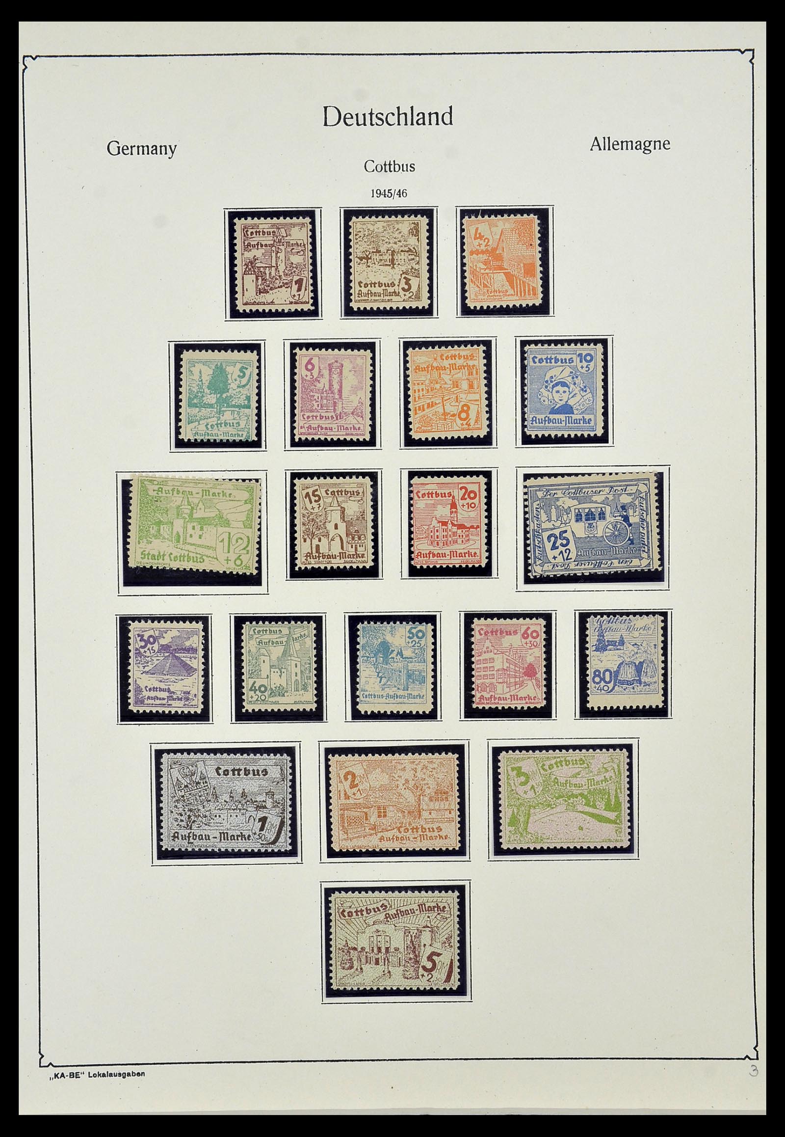 34162 003 - Postzegelverzameling 34162 Duitsland lokaal uitgaven 1945-1946.