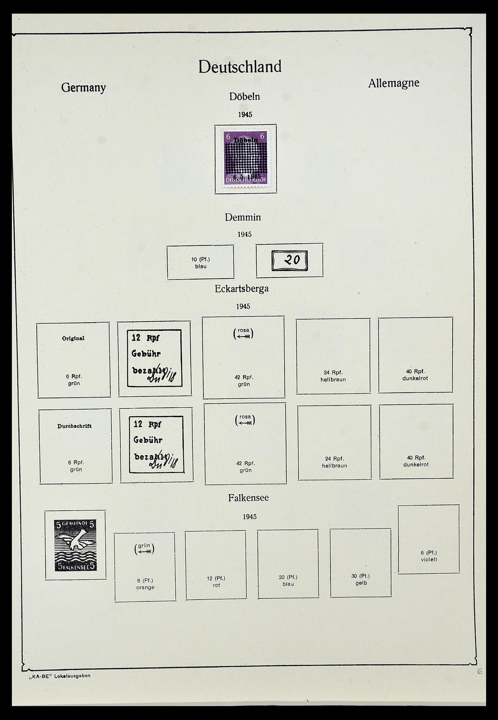 34162 006 - Stamp collection 34162 Germany local issues 1945-1946.
