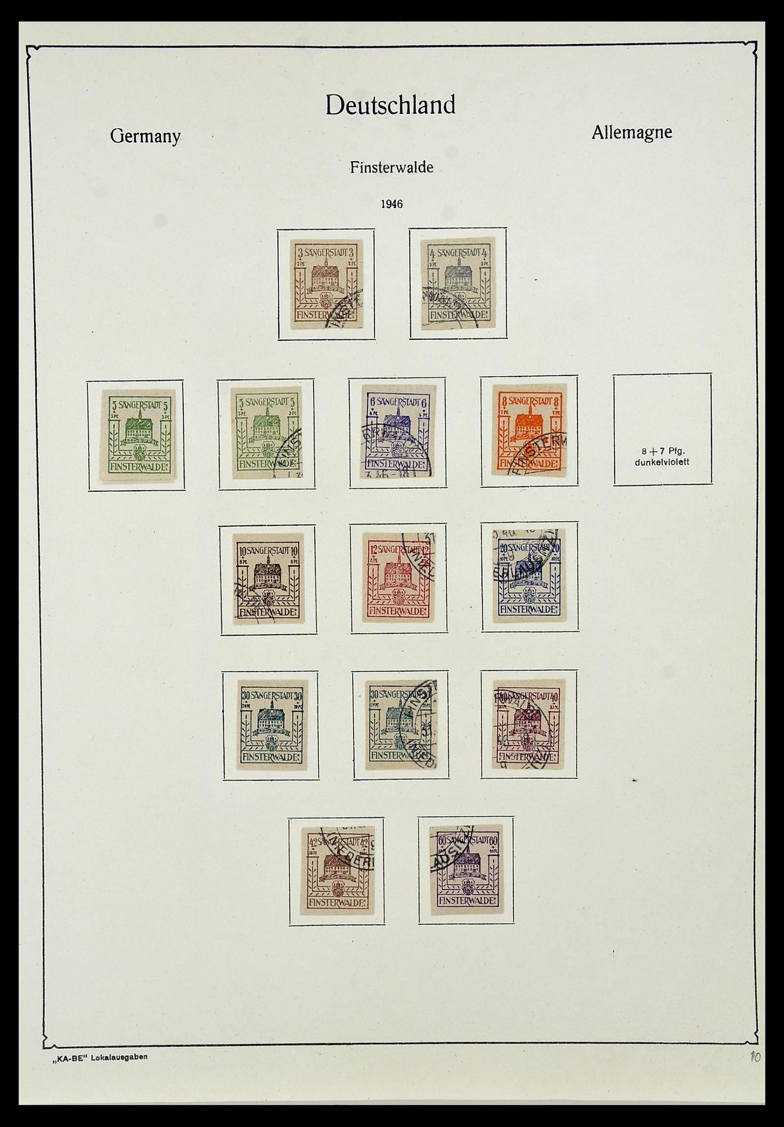 34162 010 - Postzegelverzameling 34162 Duitsland lokaal uitgaven 1945-1946.