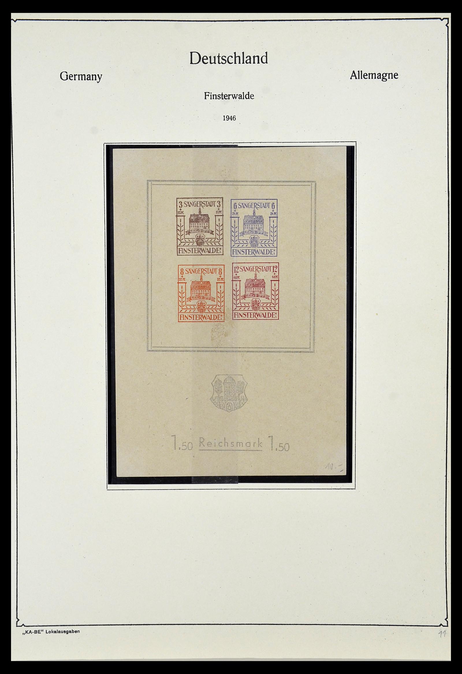 34162 011 - Postzegelverzameling 34162 Duitsland lokaal uitgaven 1945-1946.