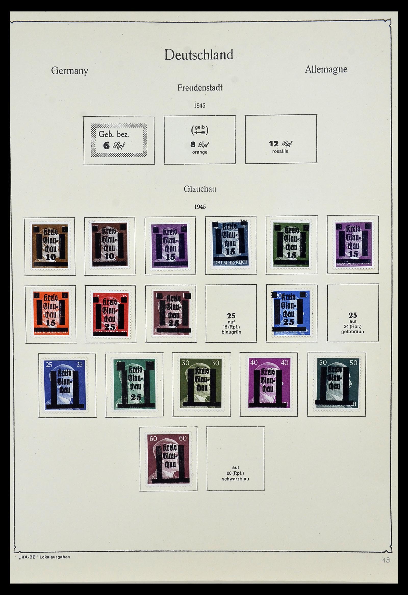 34162 012 - Postzegelverzameling 34162 Duitsland lokaal uitgaven 1945-1946.