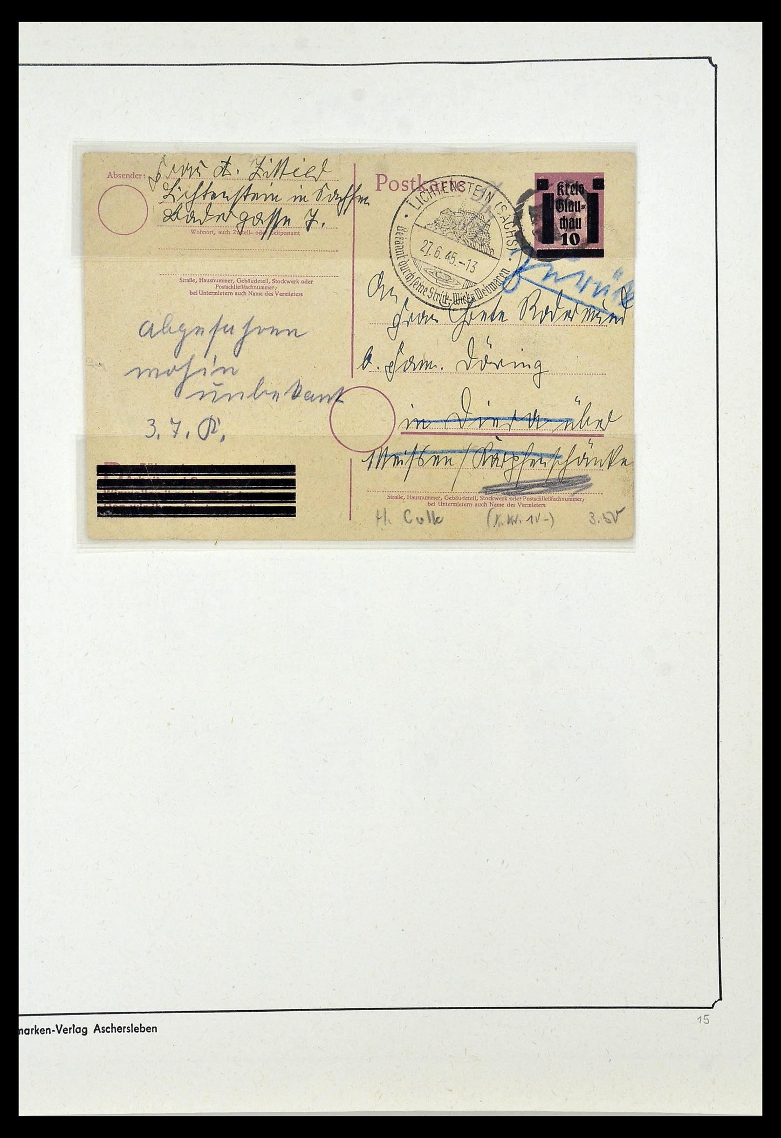 34162 014 - Postzegelverzameling 34162 Duitsland lokaal uitgaven 1945-1946.