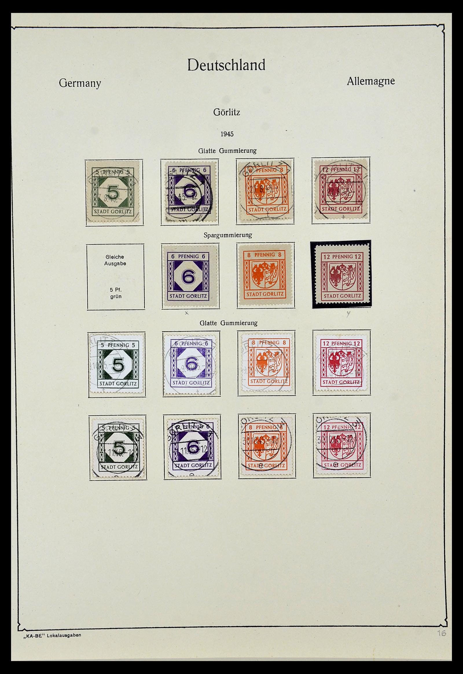 34162 015 - Postzegelverzameling 34162 Duitsland lokaal uitgaven 1945-1946.