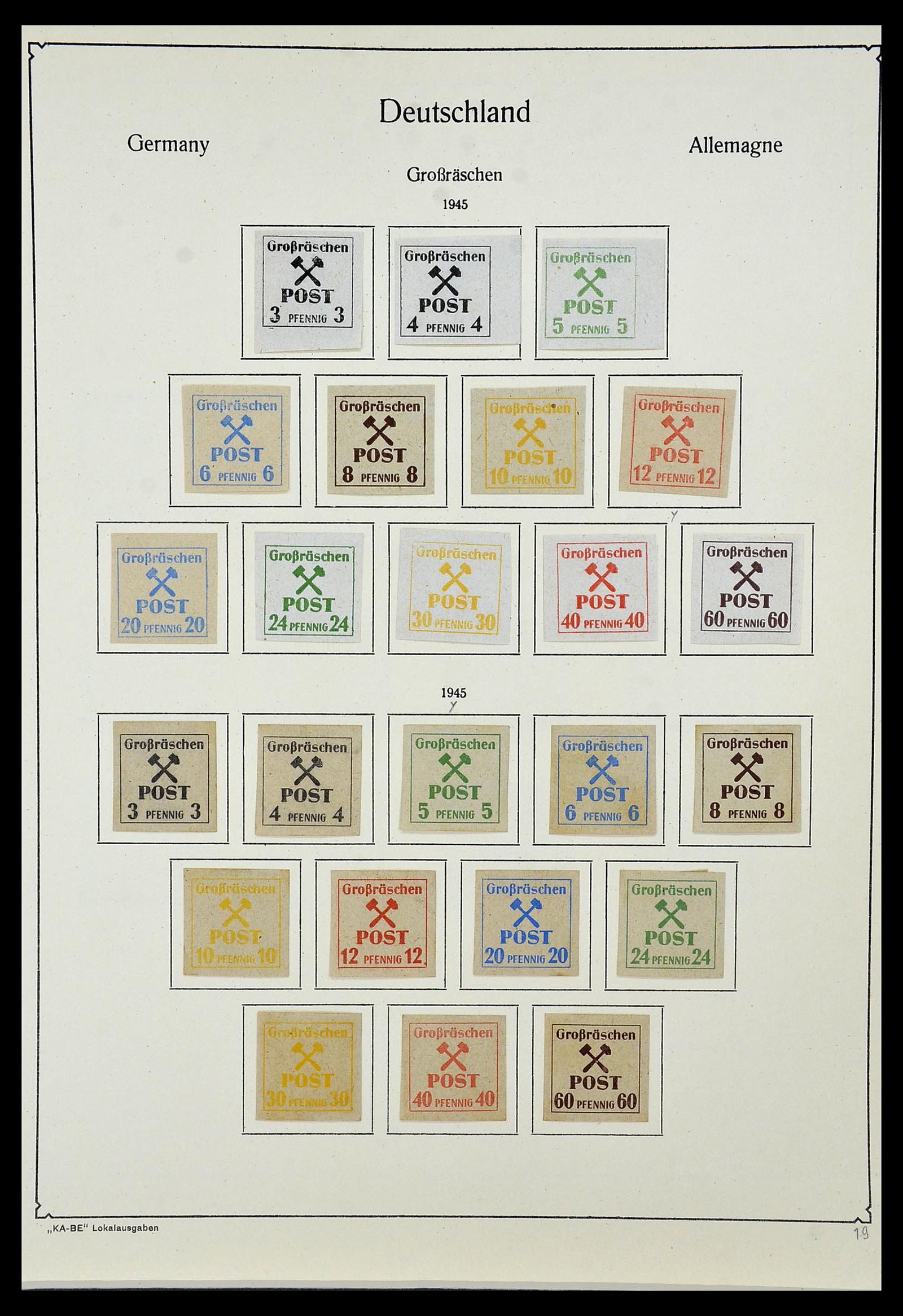 34162 019 - Postzegelverzameling 34162 Duitsland lokaal uitgaven 1945-1946.