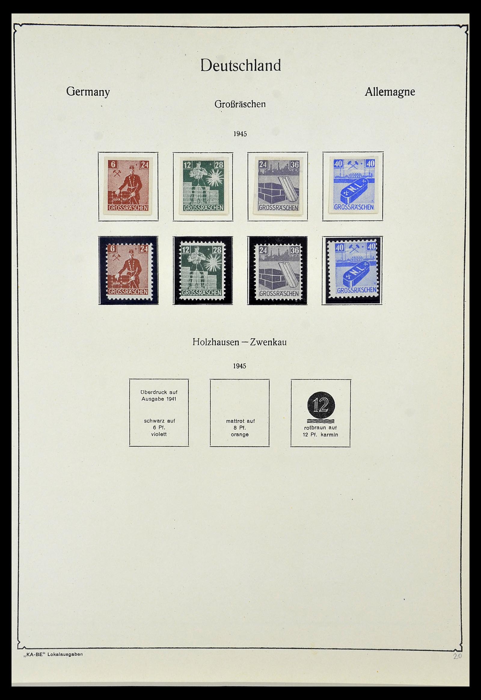 34162 021 - Postzegelverzameling 34162 Duitsland lokaal uitgaven 1945-1946.