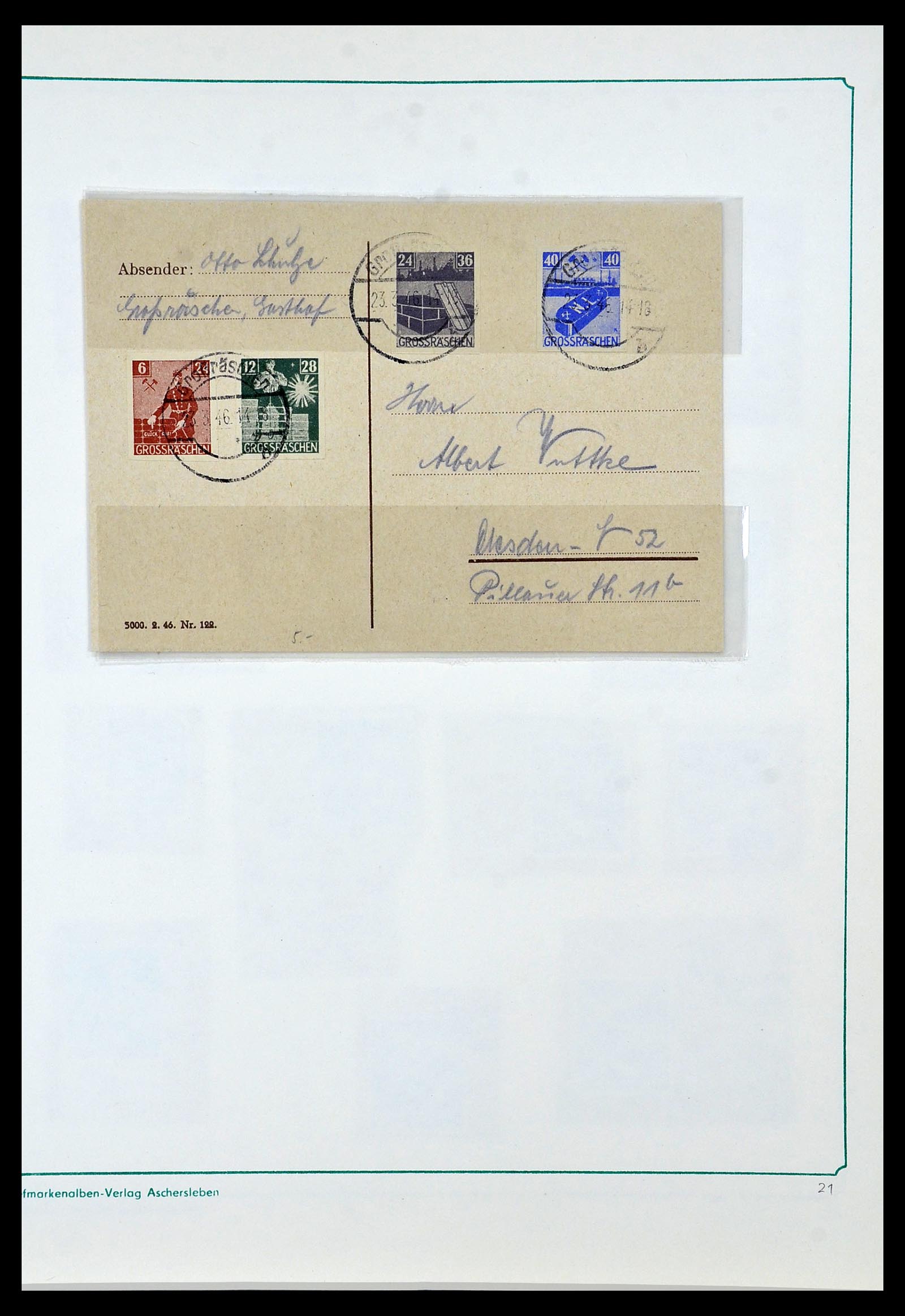 34162 022 - Postzegelverzameling 34162 Duitsland lokaal uitgaven 1945-1946.