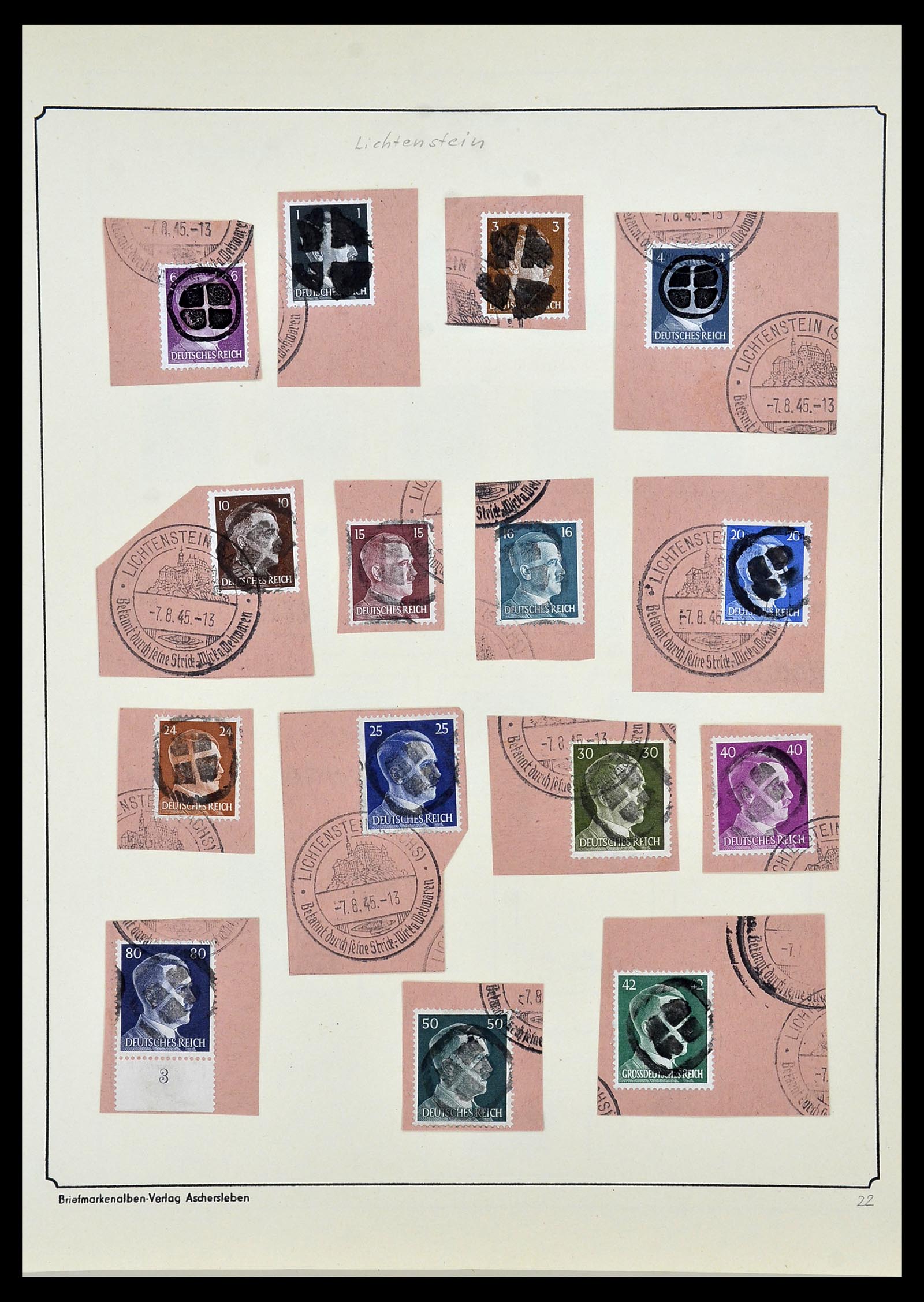 34162 023 - Postzegelverzameling 34162 Duitsland lokaal uitgaven 1945-1946.
