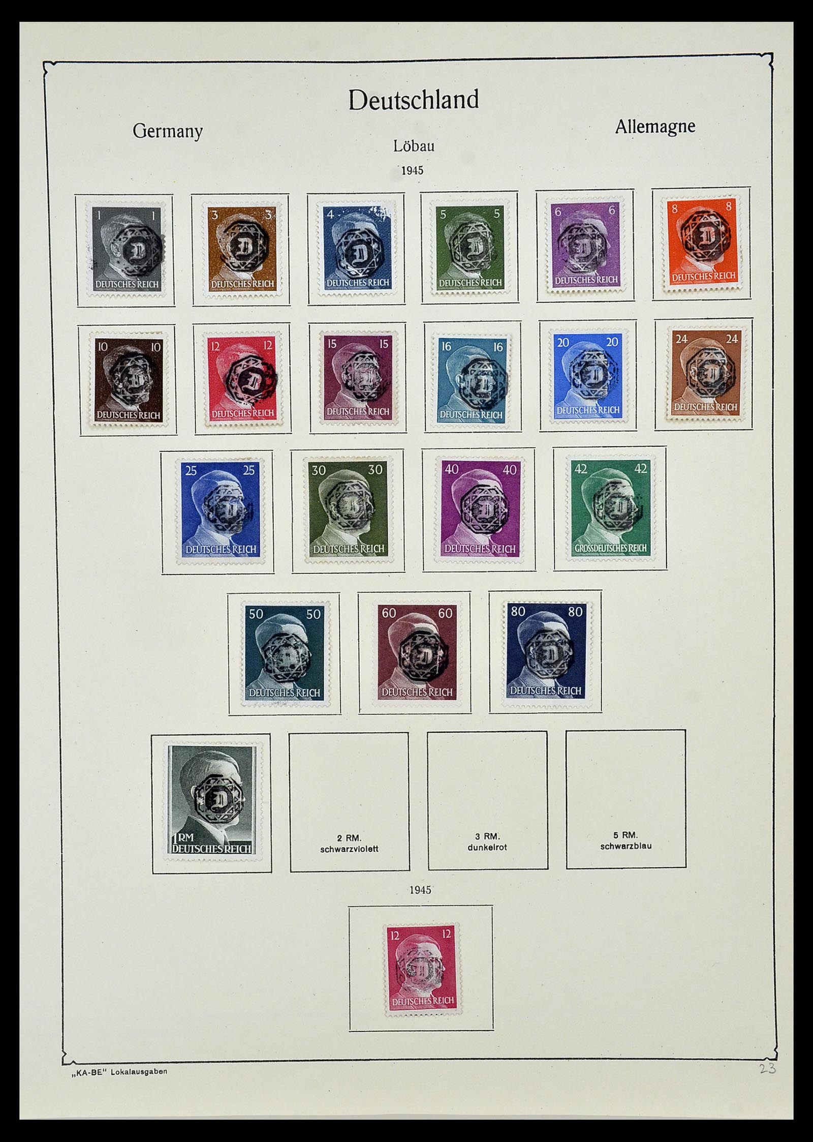 34162 024 - Postzegelverzameling 34162 Duitsland lokaal uitgaven 1945-1946.